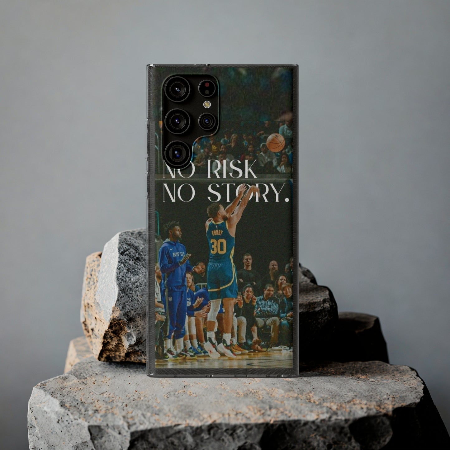 Steph Curry Motivational Soft Phone Case - No Risk, No Story for Sports Lovers