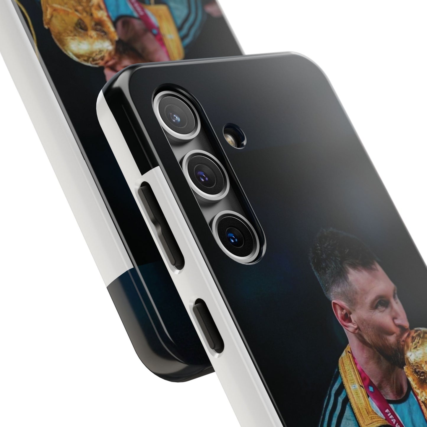Messi World Cup Champion Tough Phone Case - Messi Trophy Design