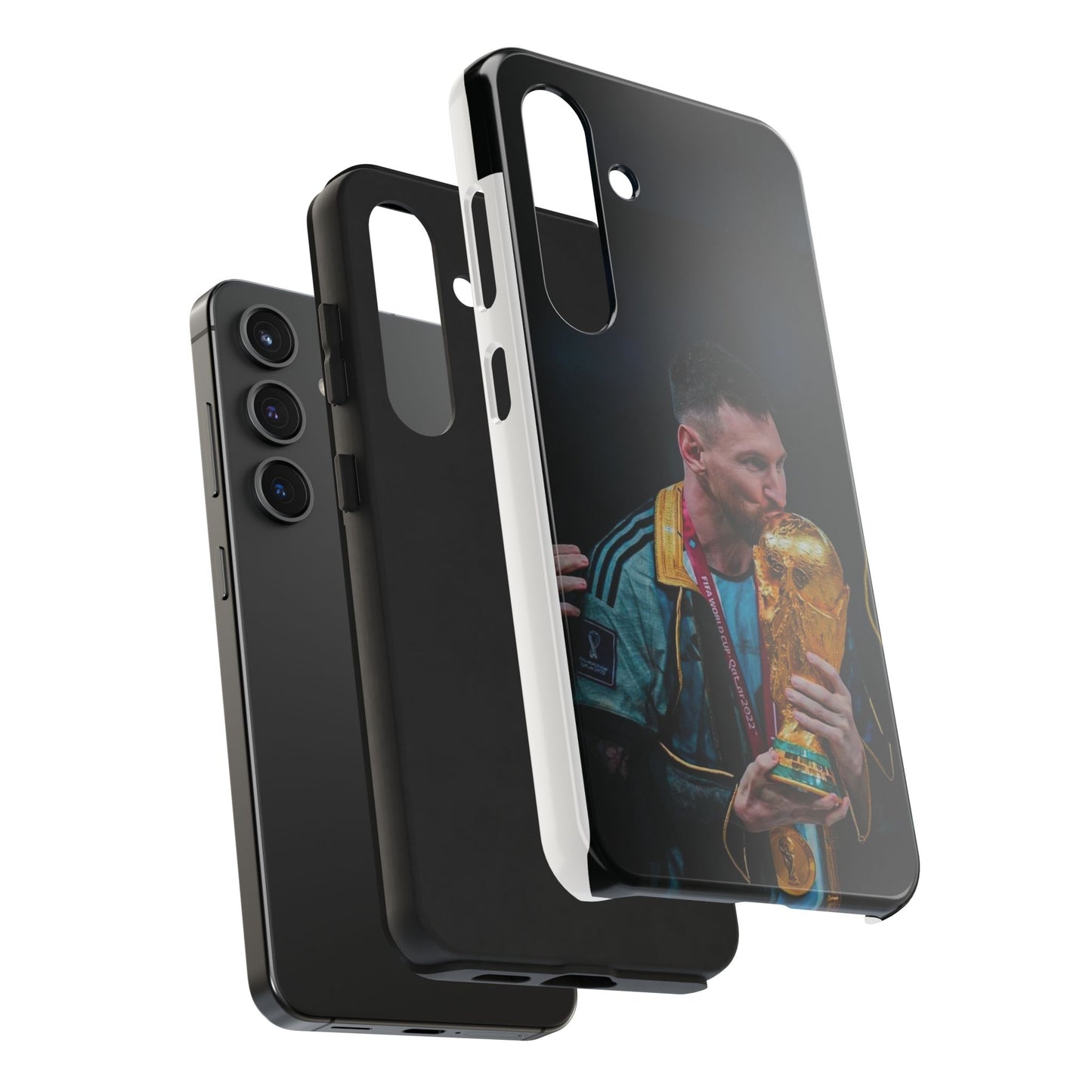Messi World Cup Champion Tough Phone Case - Messi Trophy Design