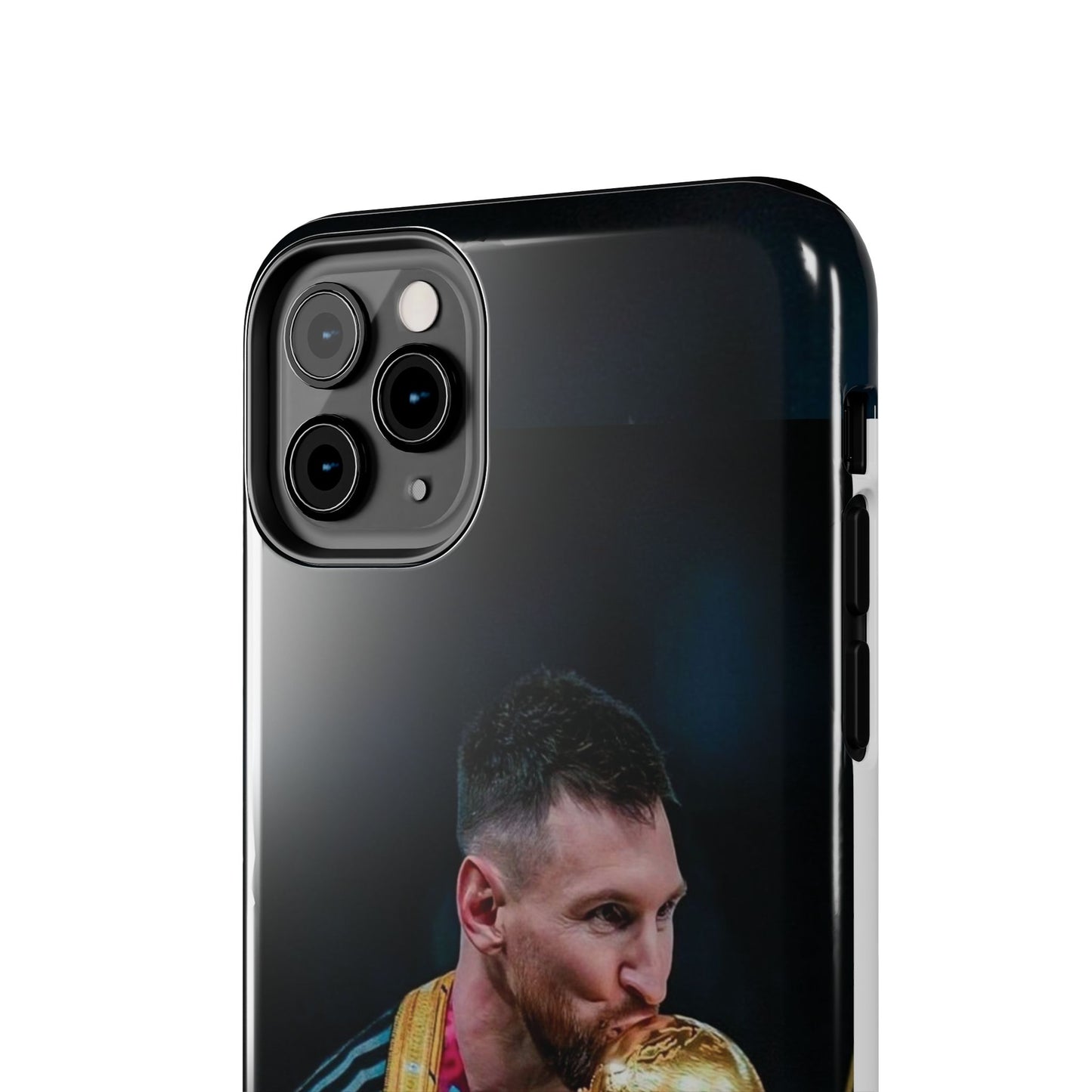 Messi World Cup Champion Tough Phone Case - Messi Trophy Design