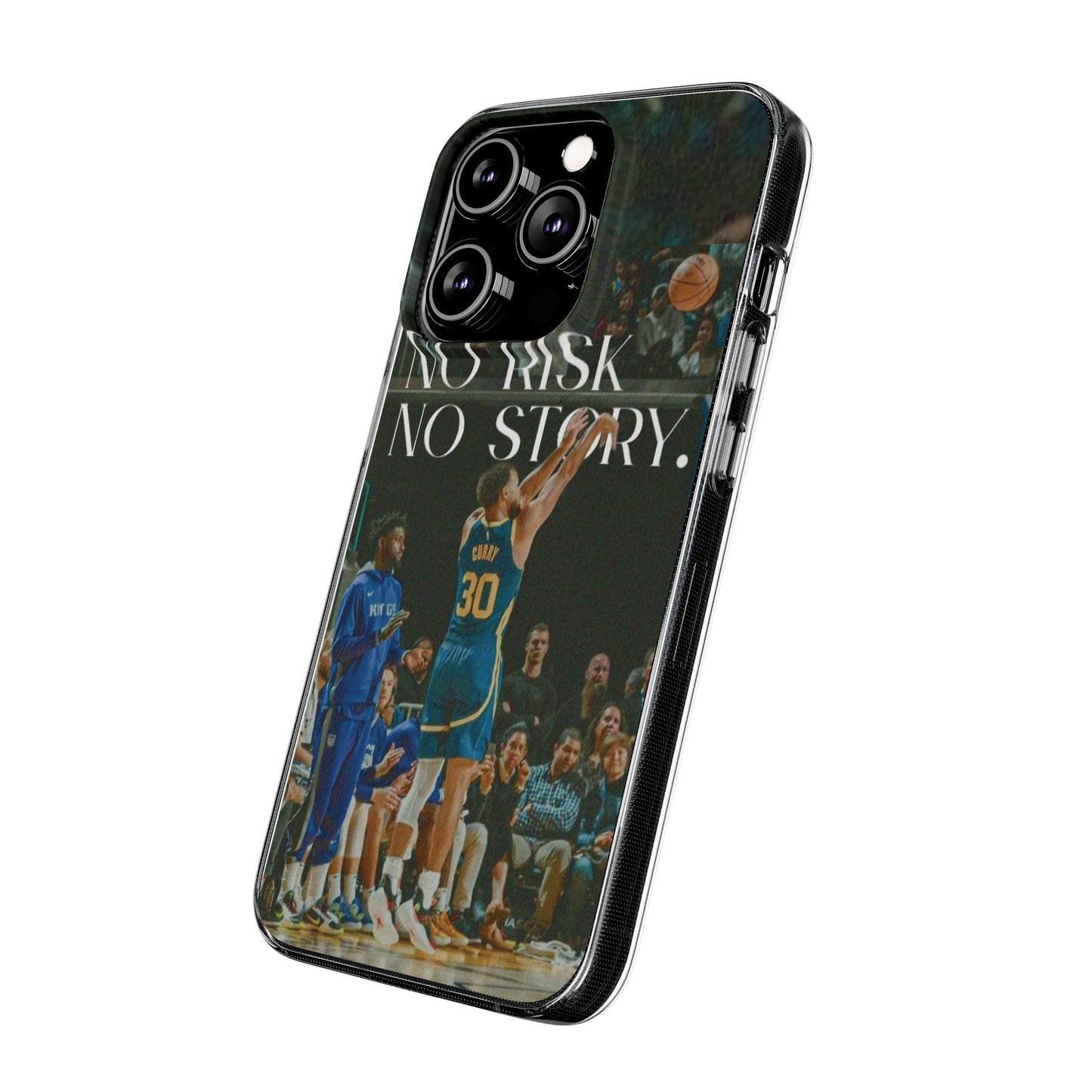 Steph Curry Motivational Soft Phone Case - No Risk, No Story for Sports Lovers