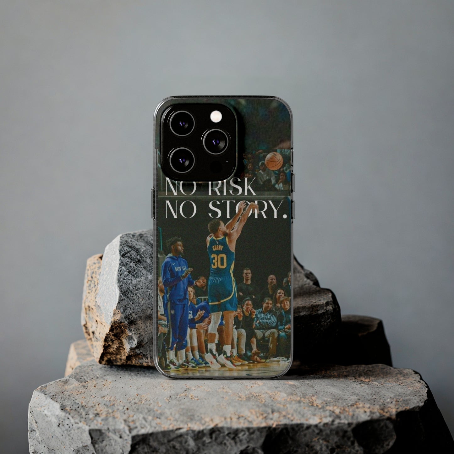 Steph Curry Motivational Soft Phone Case - No Risk, No Story for Sports Lovers