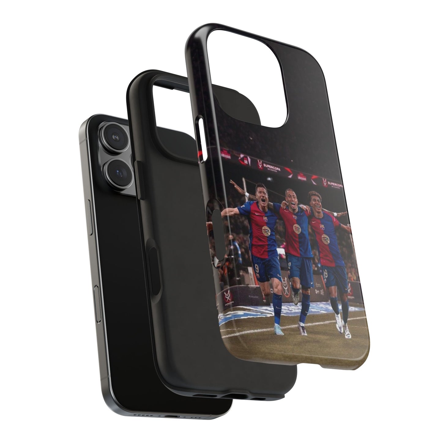 Lewandowski, Raphinha, Lamine Yamal Soccer Team Tough Phone Case - Durable Protection for Fans!