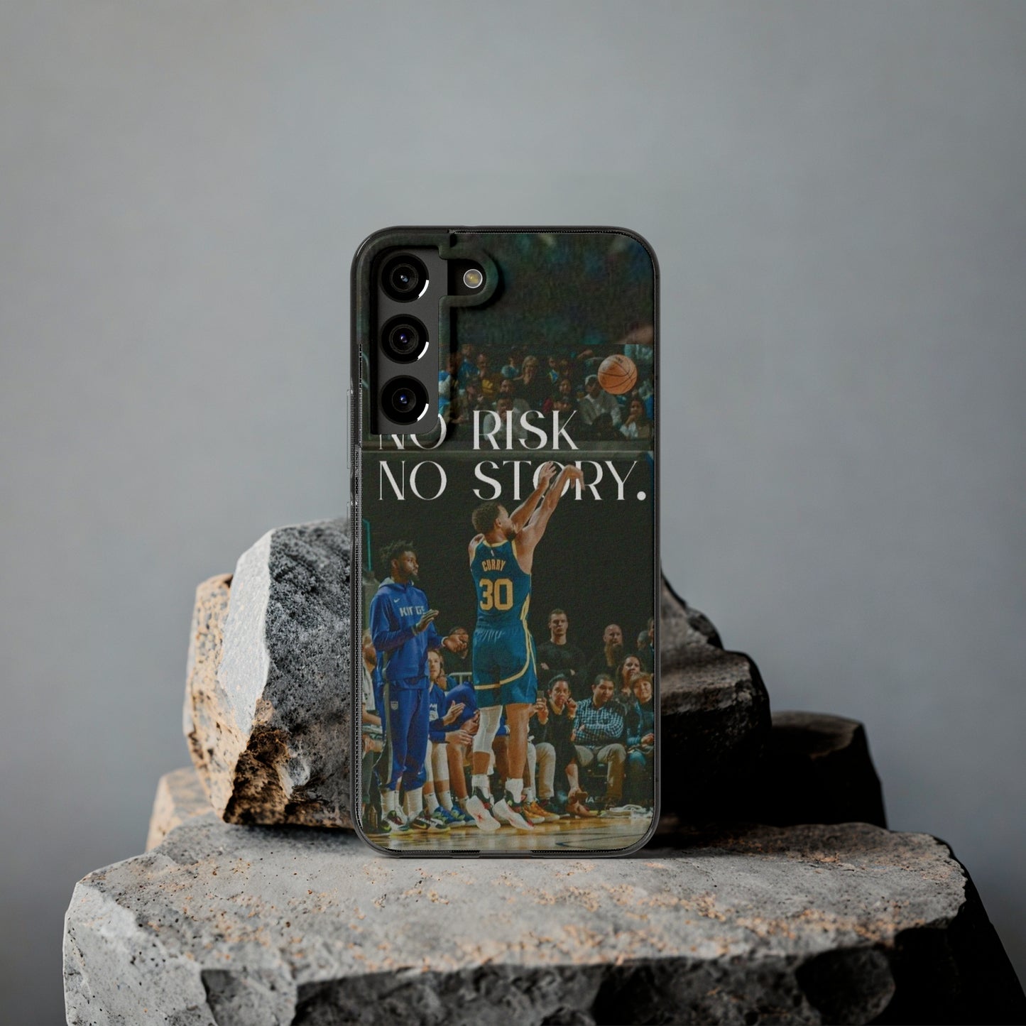 Steph Curry Motivational Soft Phone Case - No Risk, No Story for Sports Lovers