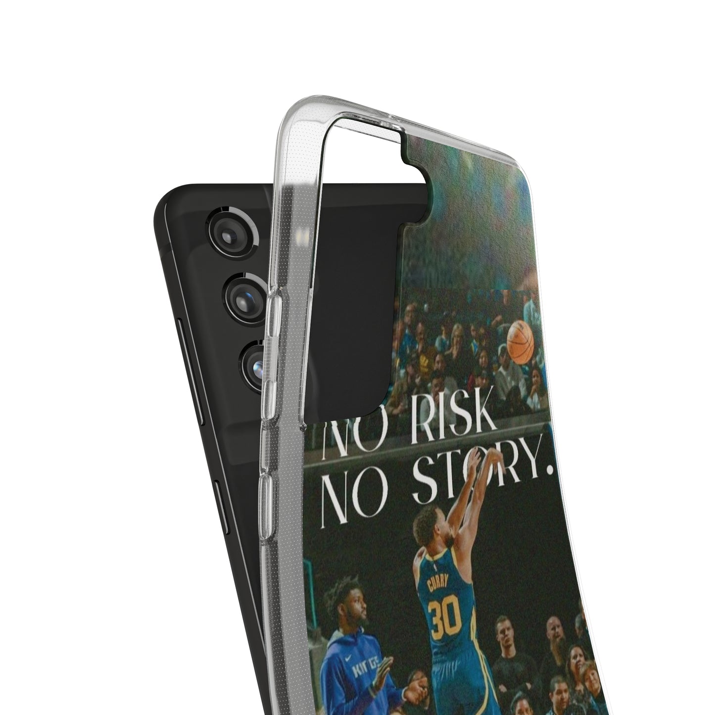 Steph Curry Motivational Soft Phone Case - No Risk, No Story for Sports Lovers
