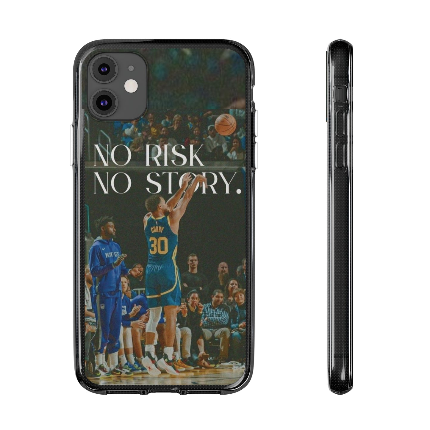 Steph Curry Motivational Soft Phone Case - No Risk, No Story for Sports Lovers