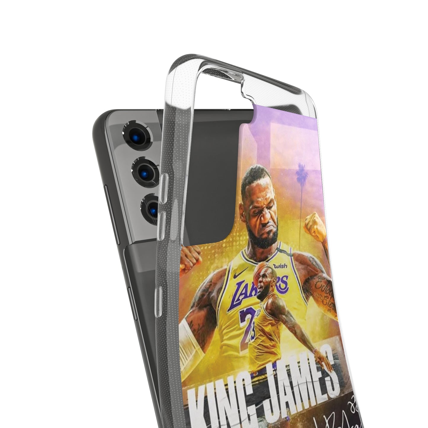 LeBron James Soft Phone Case - Sports Fan Essential for Lakers Lovers