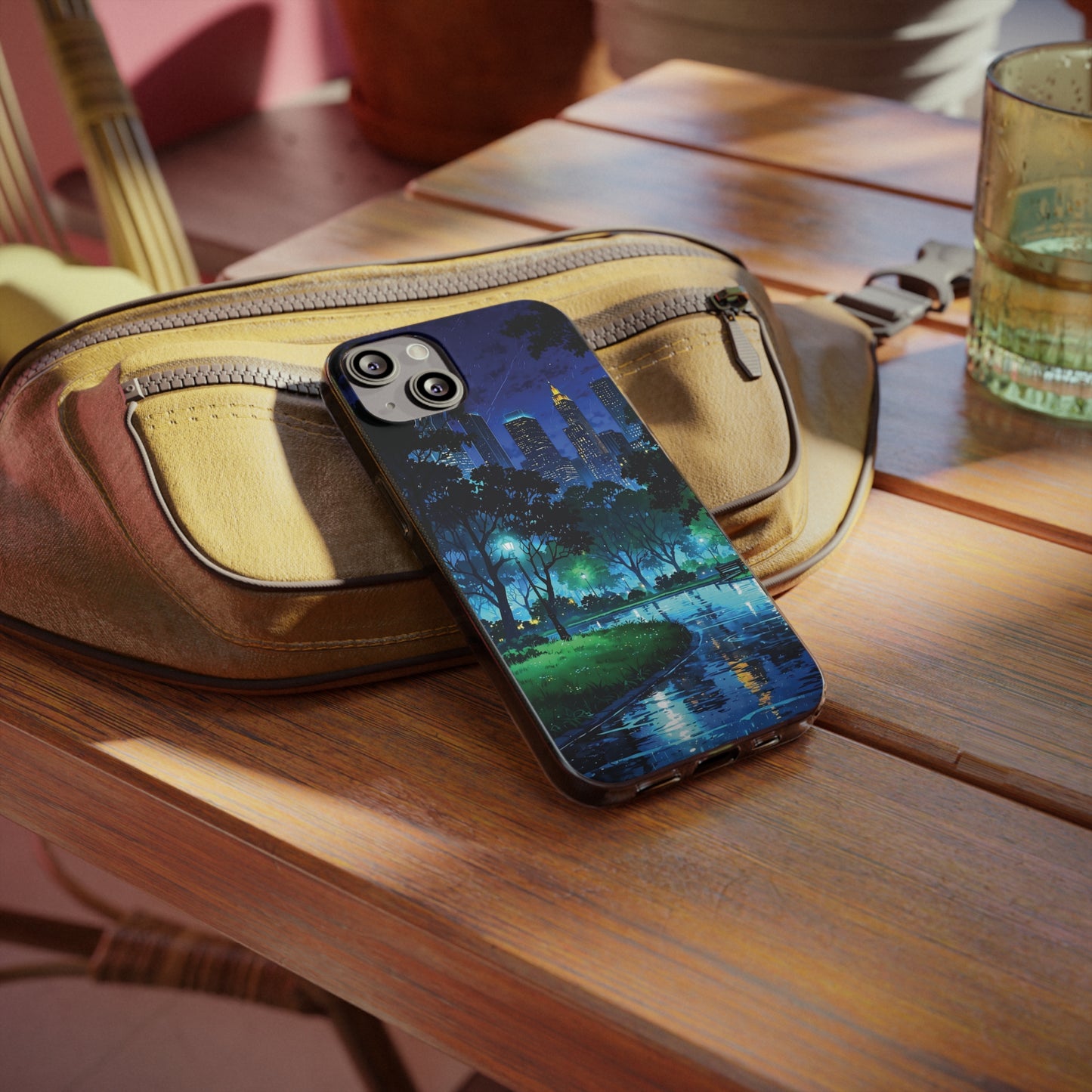 Cityscape Night Soft Phone Case - Protective Cover for Urban Lovers