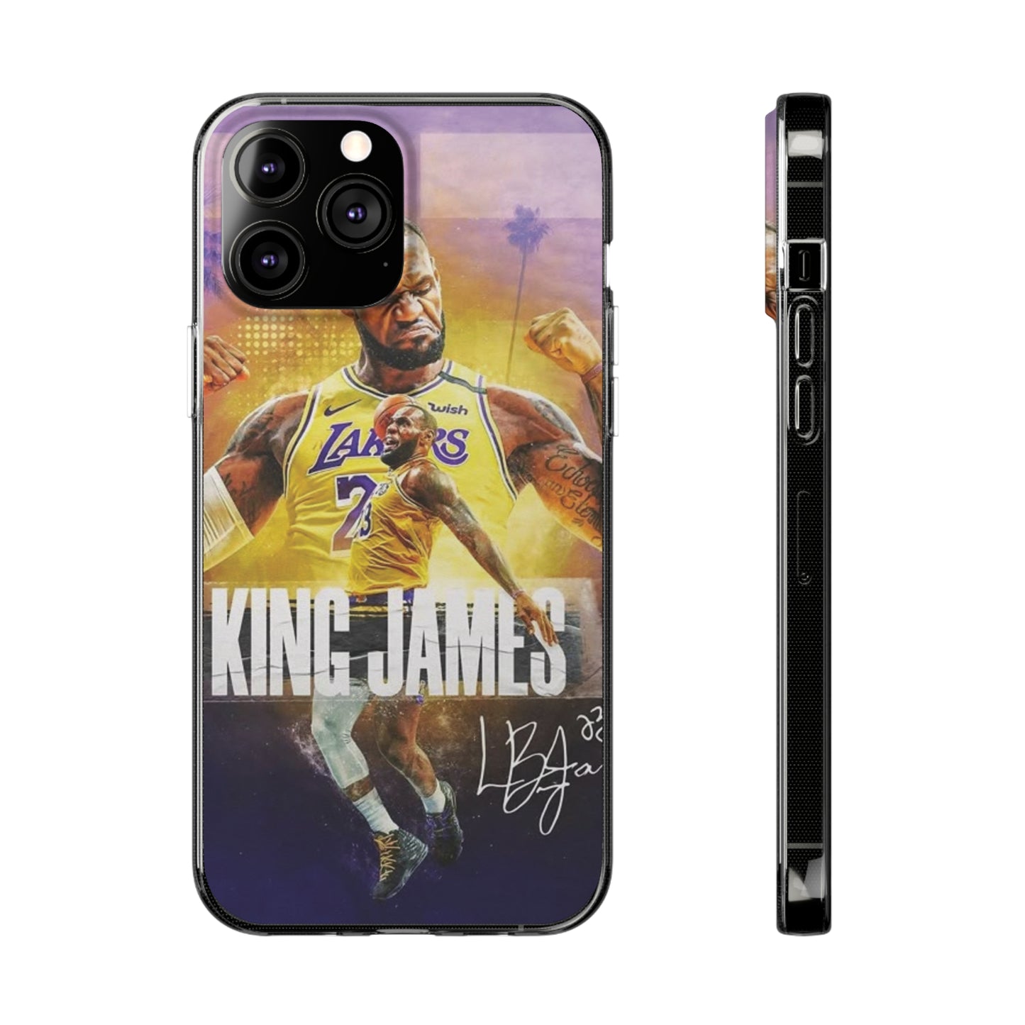 LeBron James Soft Phone Case - Sports Fan Essential for Lakers Lovers