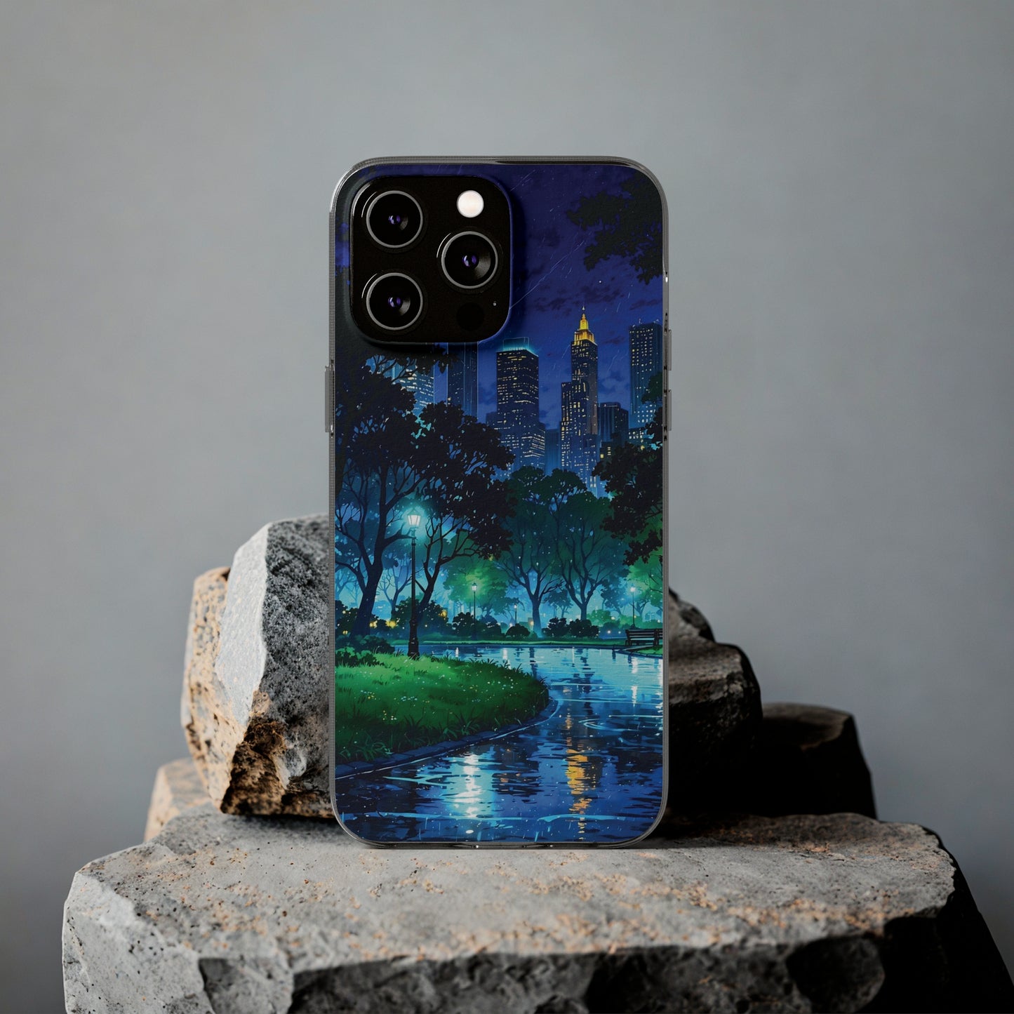 Cityscape Night Soft Phone Case - Protective Cover for Urban Lovers
