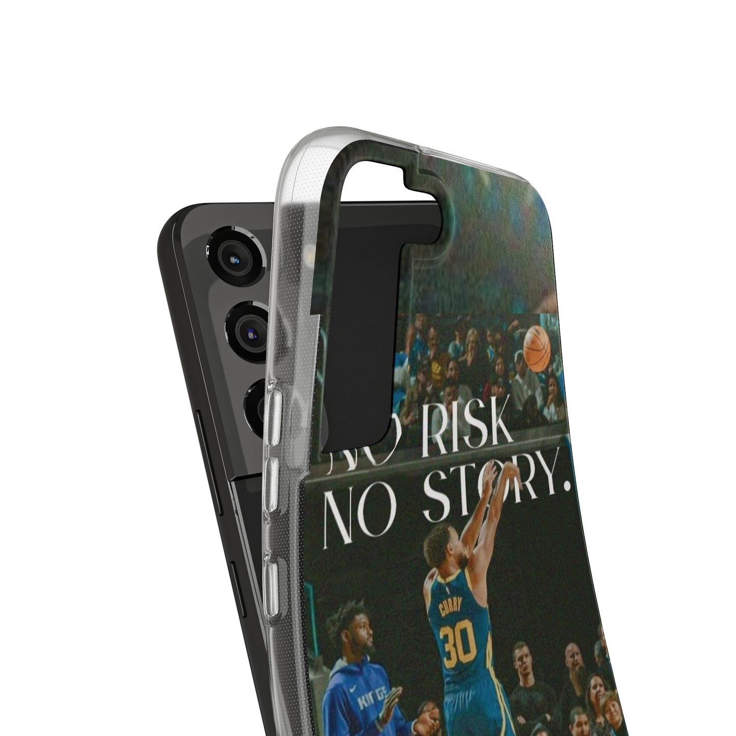 Steph Curry Motivational Soft Phone Case - No Risk, No Story for Sports Lovers