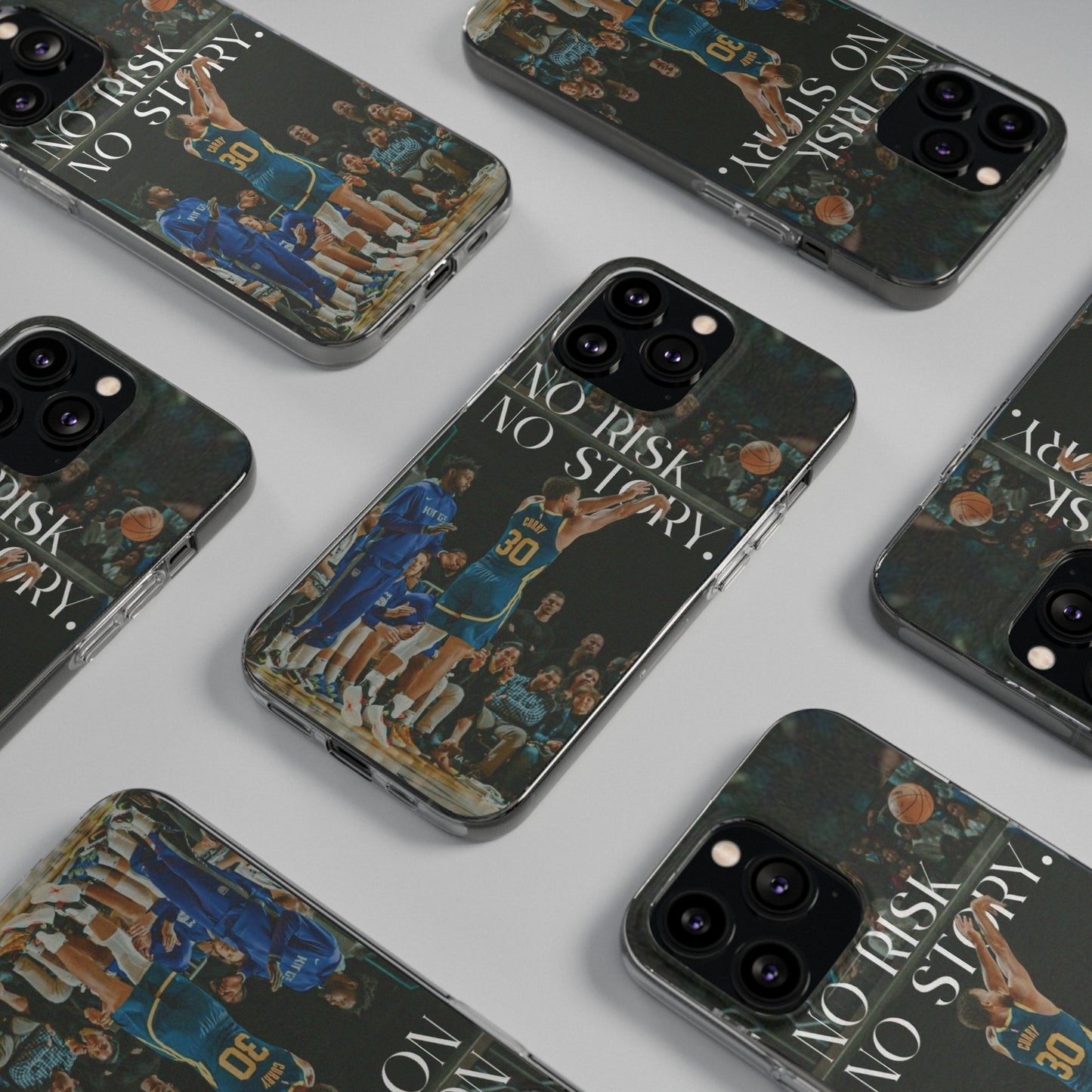 Steph Curry Motivational Soft Phone Case - No Risk, No Story for Sports Lovers
