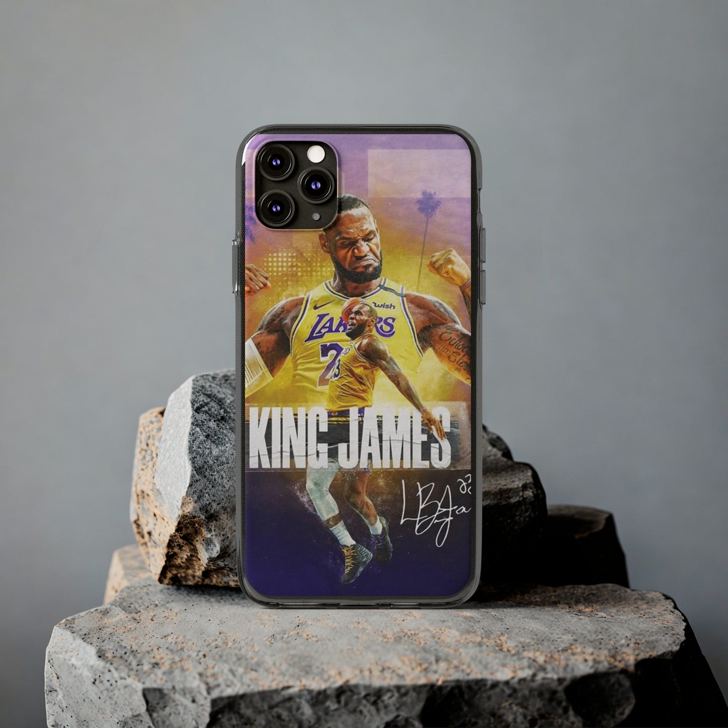 LeBron James Soft Phone Case - Sports Fan Essential for Lakers Lovers