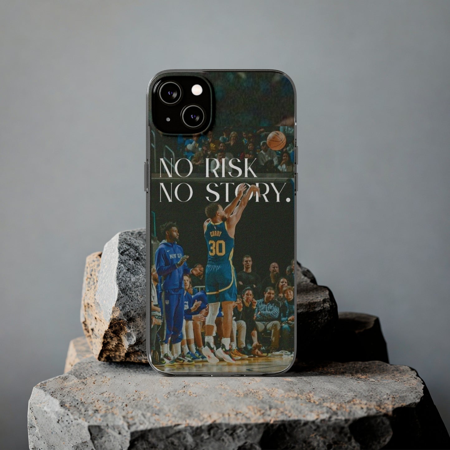 Steph Curry Motivational Soft Phone Case - No Risk, No Story for Sports Lovers