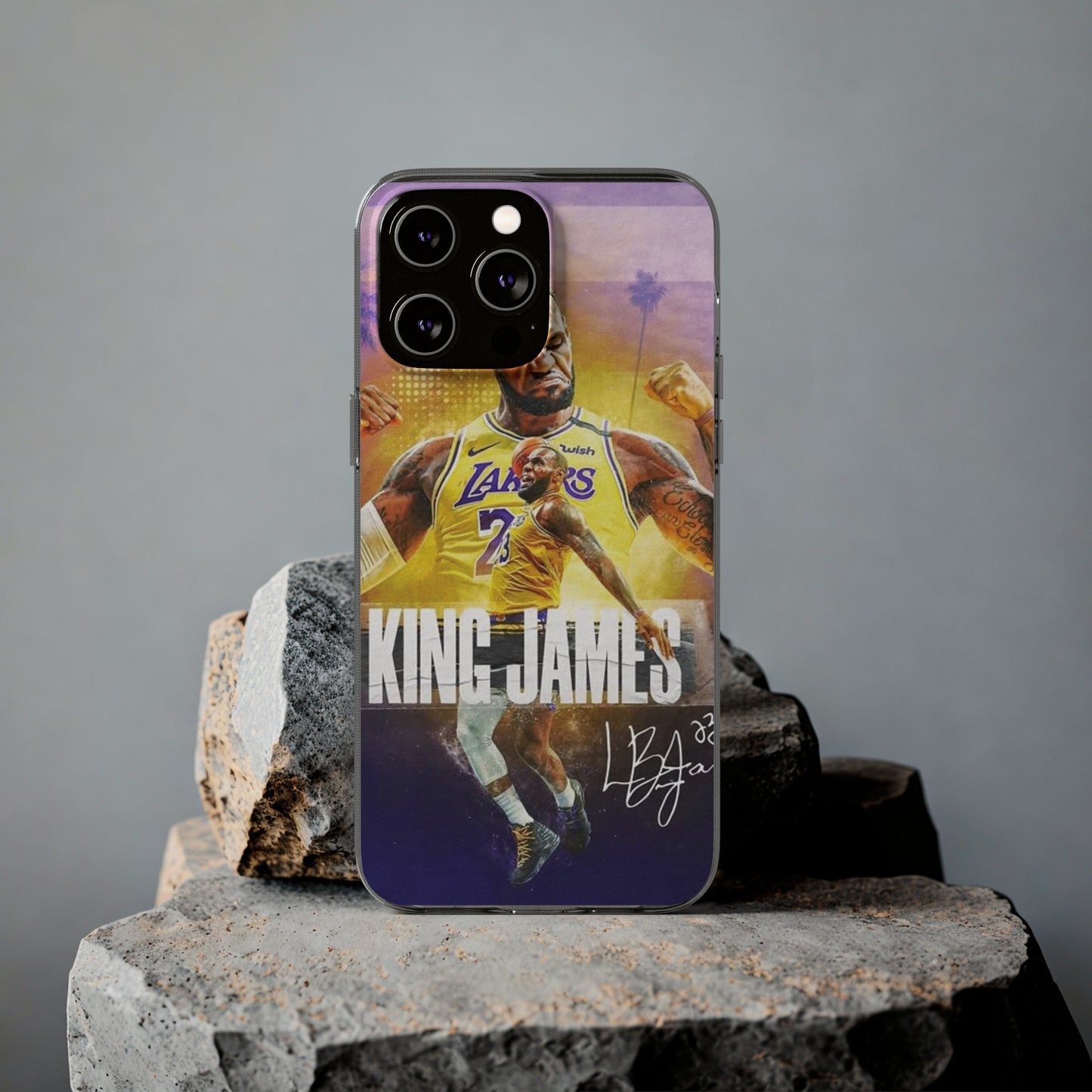 LeBron James Soft Phone Case - Sports Fan Essential for Lakers Lovers