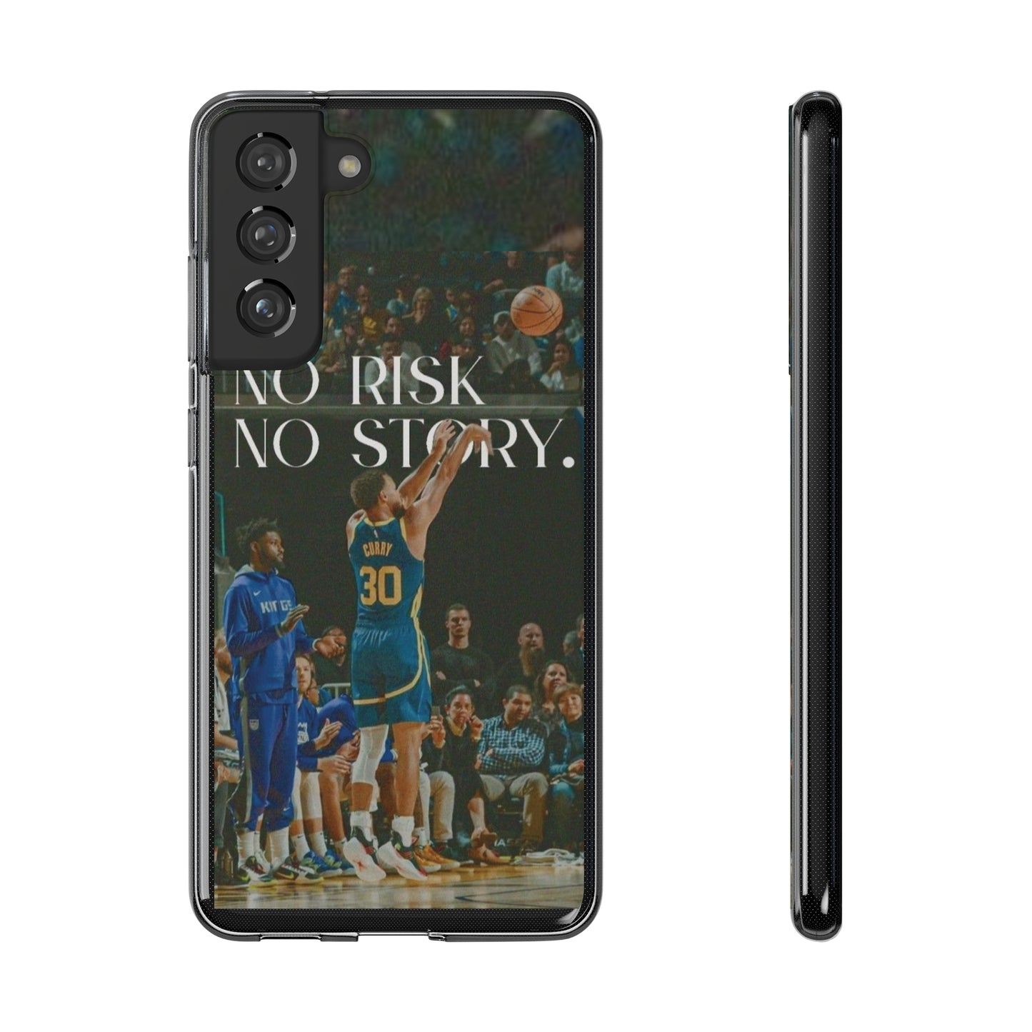 Steph Curry Motivational Soft Phone Case - No Risk, No Story for Sports Lovers