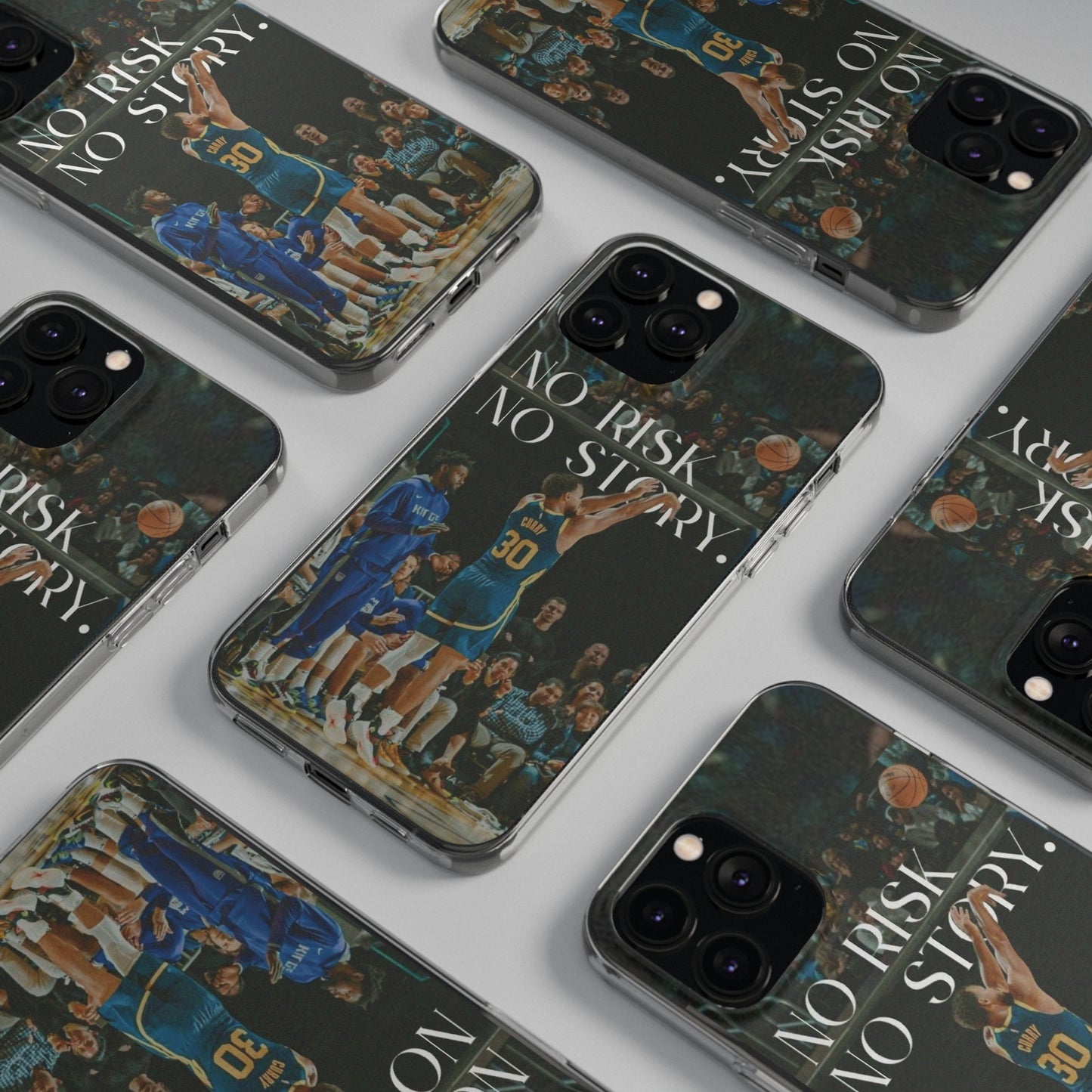 Steph Curry Motivational Soft Phone Case - No Risk, No Story for Sports Lovers