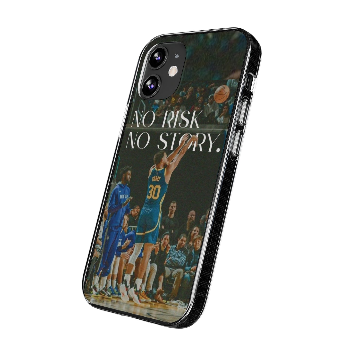Steph Curry Motivational Soft Phone Case - No Risk, No Story for Sports Lovers