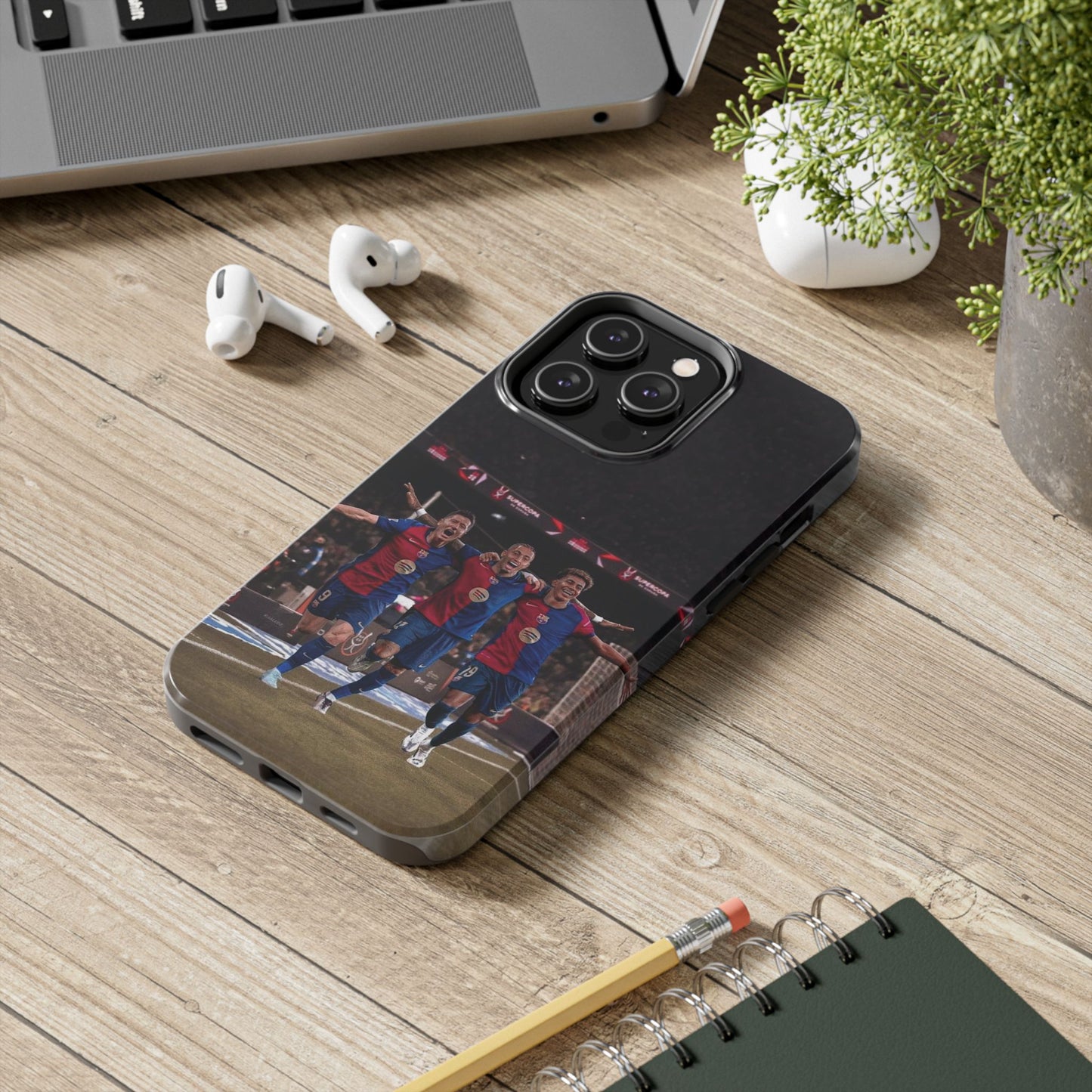 Lewandowski, Raphinha, Lamine Yamal Soccer Team Tough Phone Case - Durable Protection for Fans!