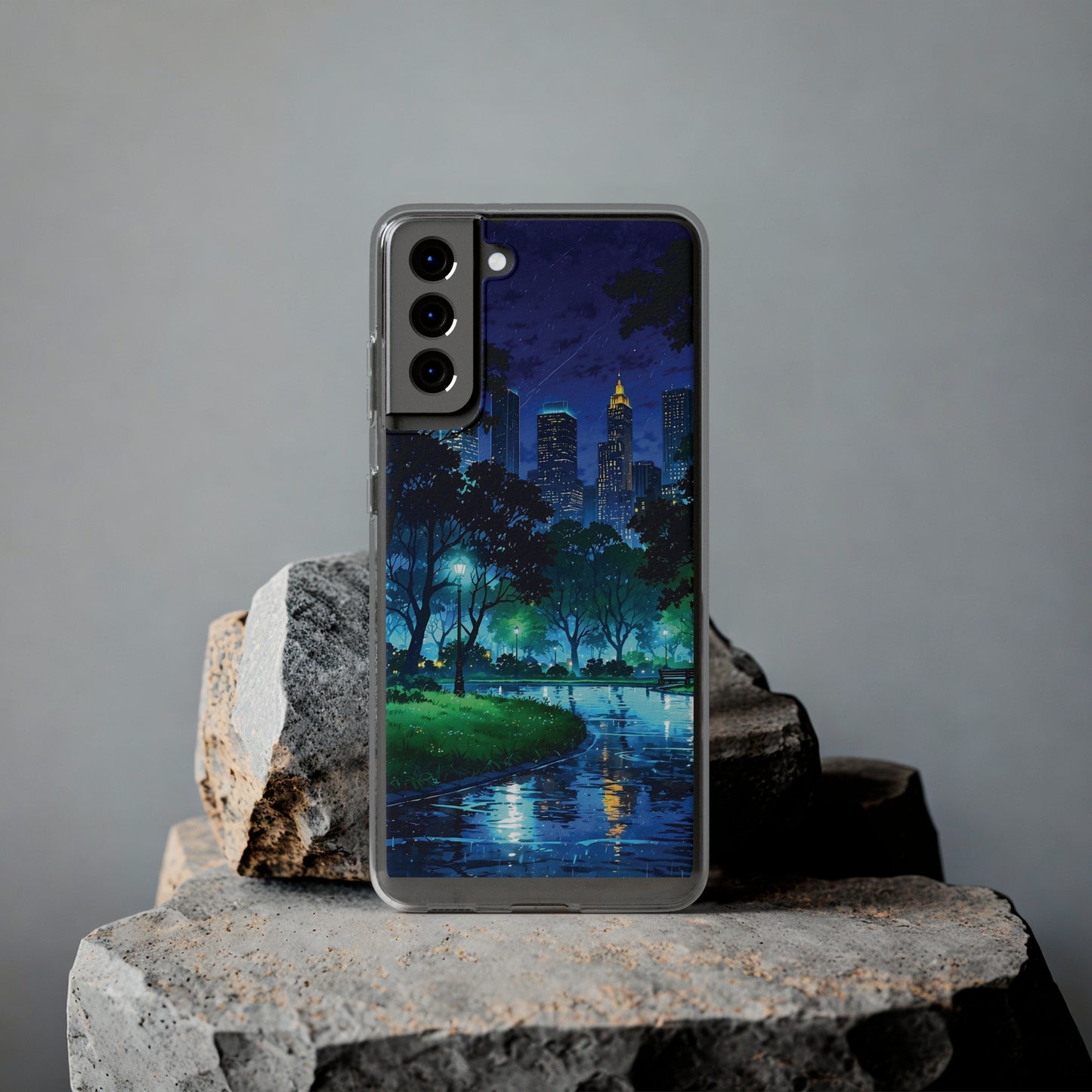 Cityscape Night Soft Phone Case - Protective Cover for Urban Lovers