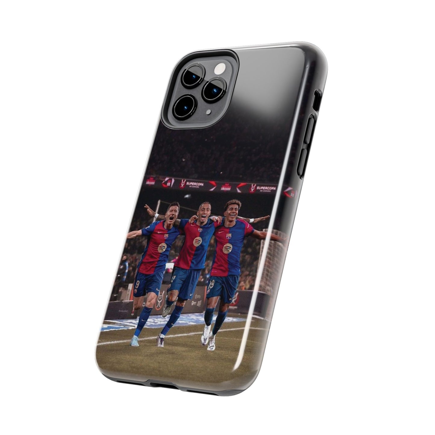 Lewandowski, Raphinha, Lamine Yamal Soccer Team Tough Phone Case - Durable Protection for Fans!