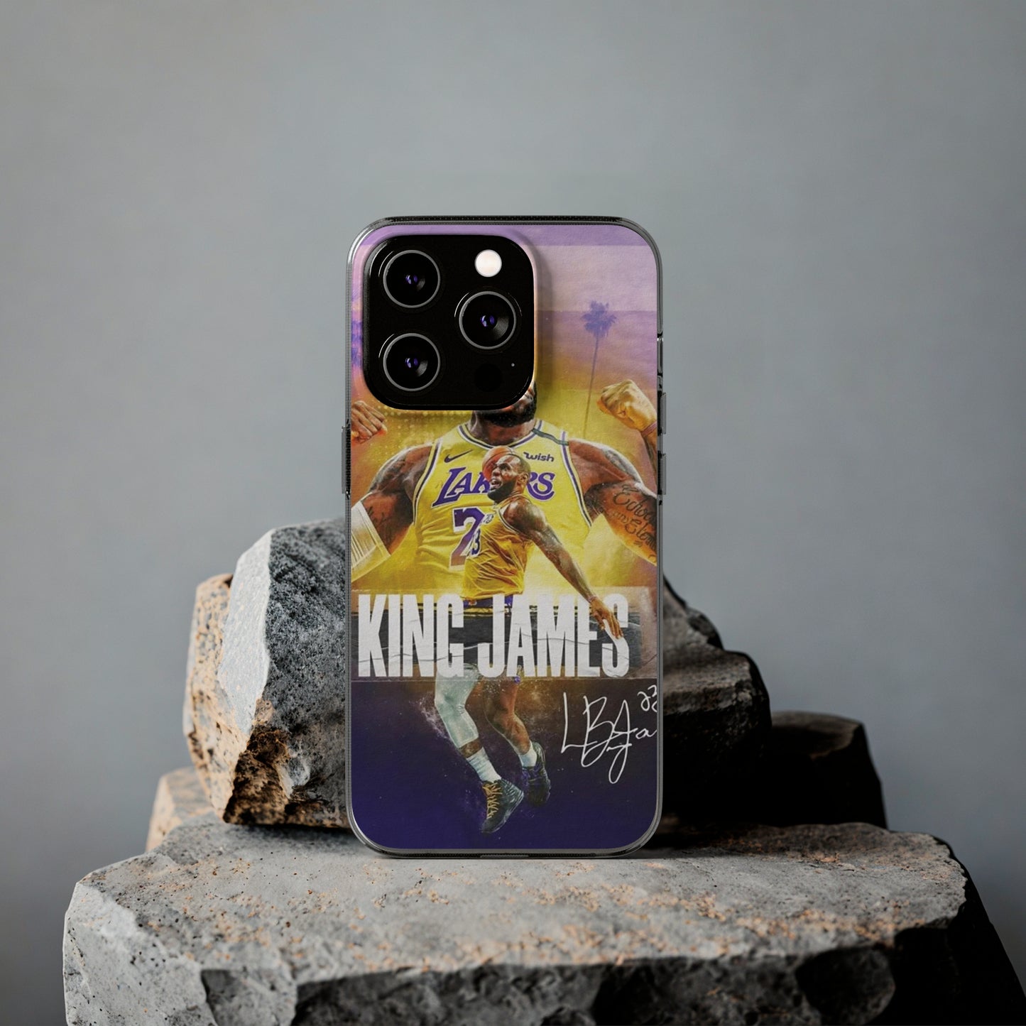 LeBron James Soft Phone Case - Sports Fan Essential for Lakers Lovers