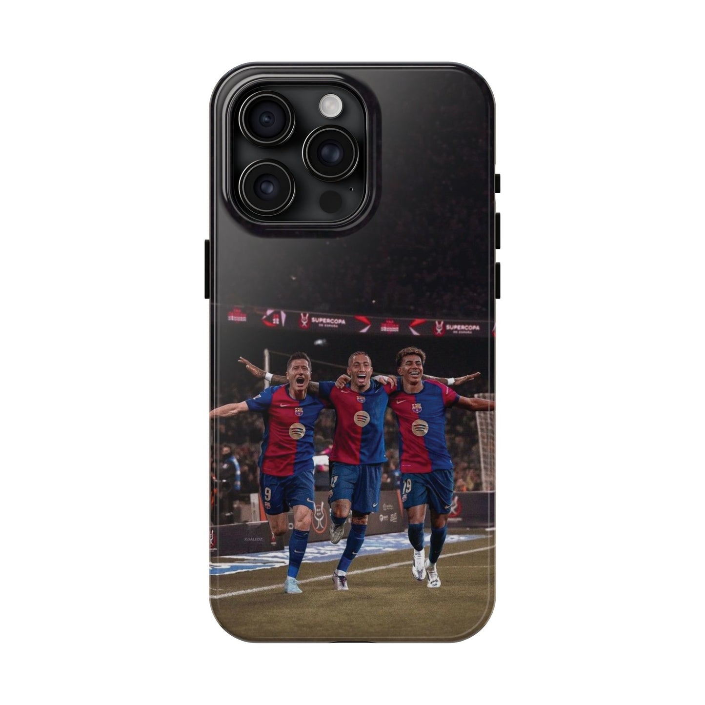 Lewandowski, Raphinha, Lamine Yamal Soccer Team Tough Phone Case - Durable Protection for Fans!