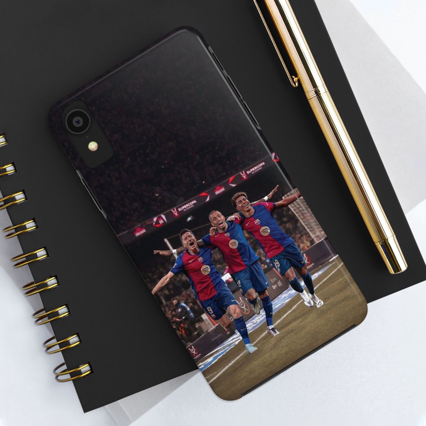 Lewandowski, Raphinha, Lamine Yamal Soccer Team Tough Phone Case - Durable Protection for Fans!