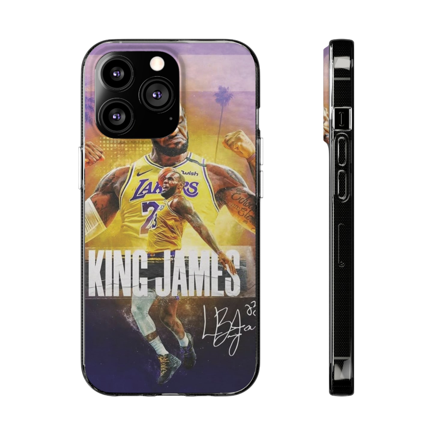LeBron James Soft Phone Case - Sports Fan Essential for Lakers Lovers