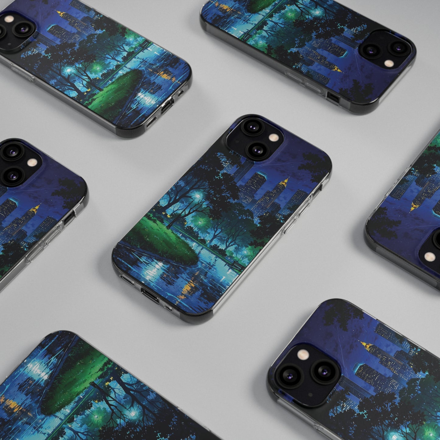 Cityscape Night Soft Phone Case - Protective Cover for Urban Lovers