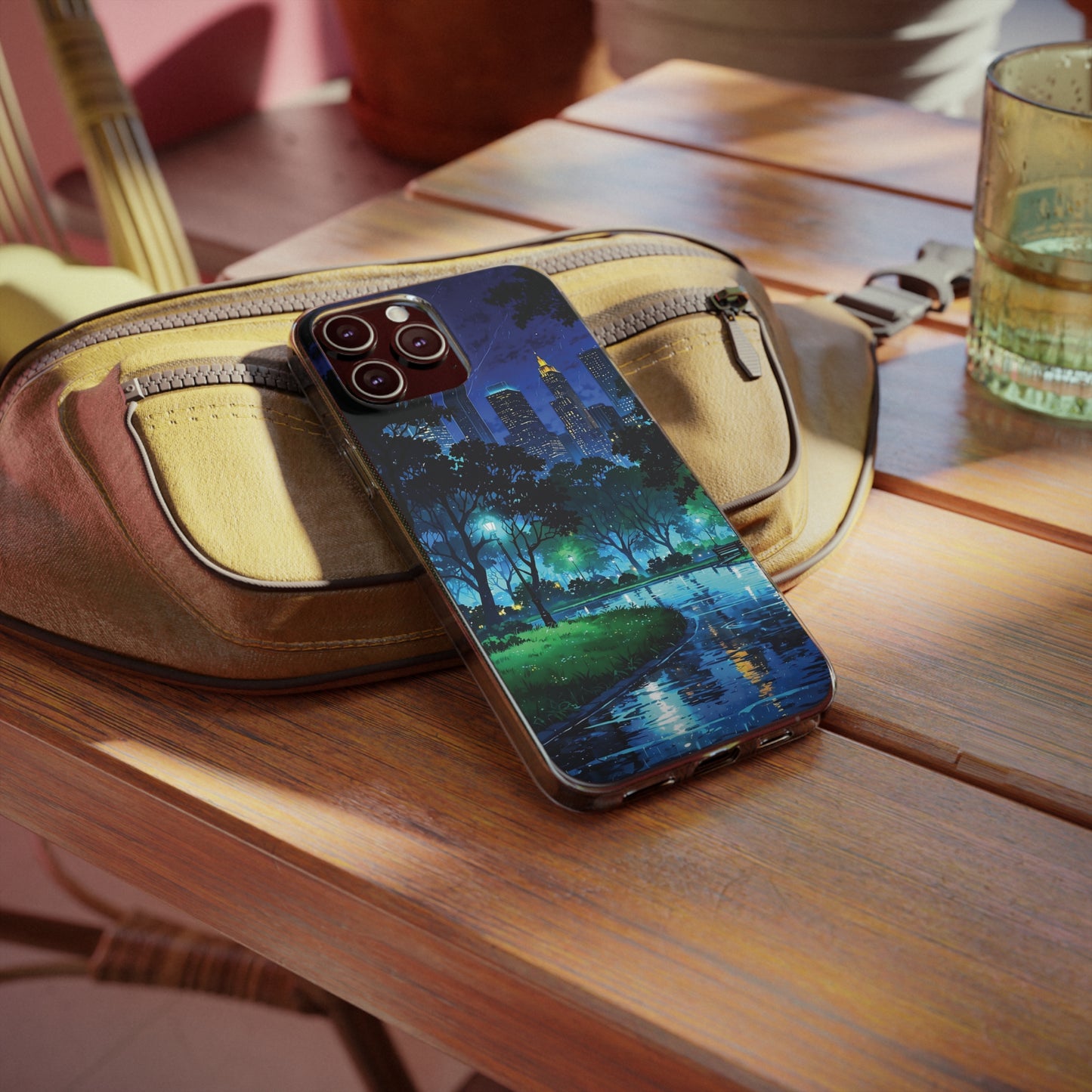 Cityscape Night Soft Phone Case - Protective Cover for Urban Lovers