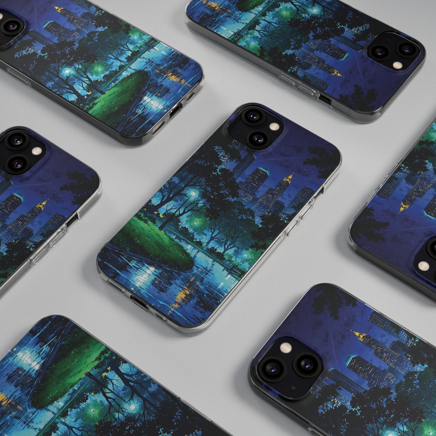 Cityscape Night Soft Phone Case - Protective Cover for Urban Lovers