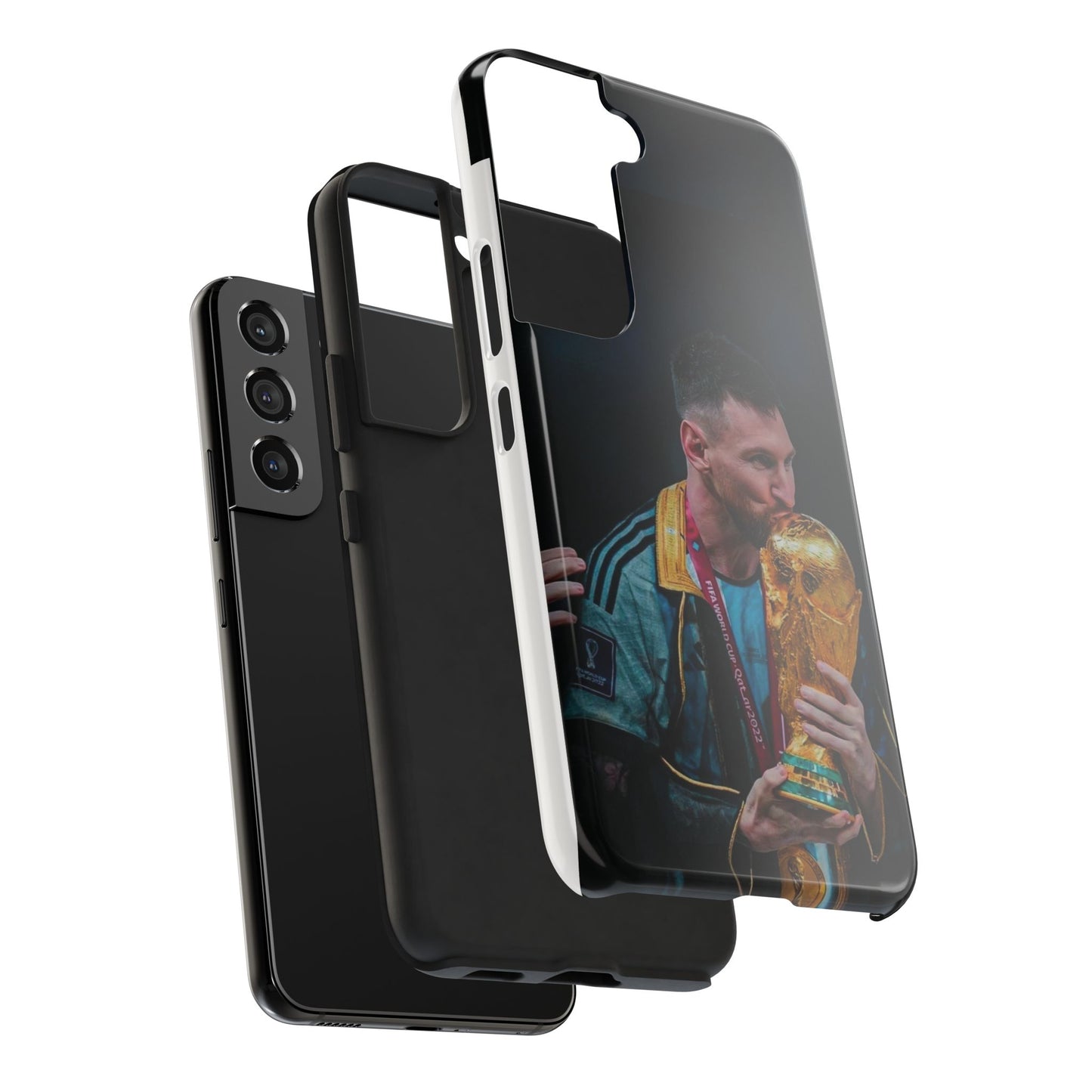 Messi World Cup Champion Tough Phone Case - Messi Trophy Design