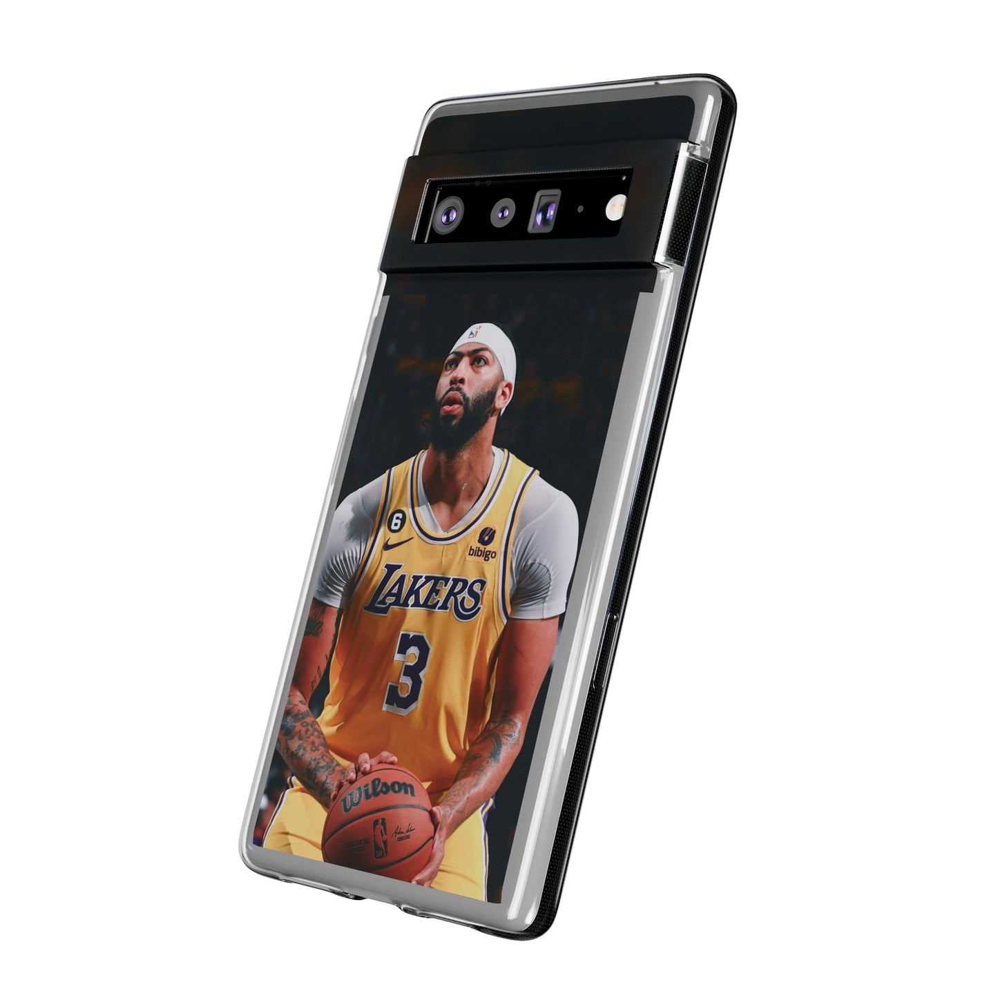 Anthony Davis Lakers Soft Phone Case - Perfect Gift for Basketball Fans