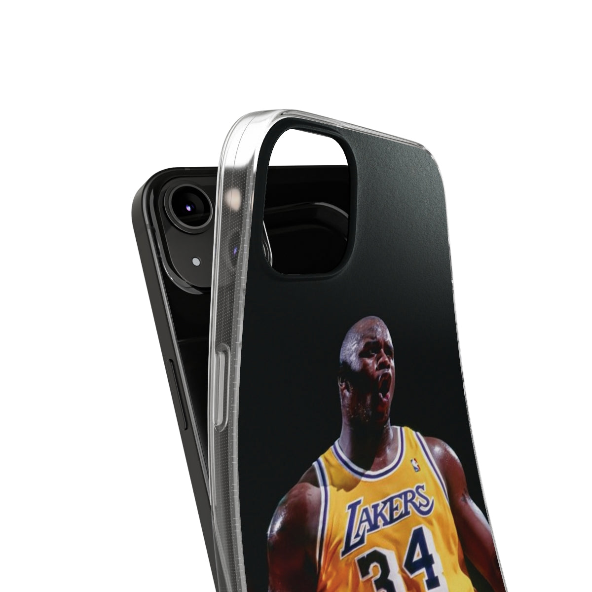 Shaq Vintage Basketball Star Soft Phone Case - Vibrant Lakers Design