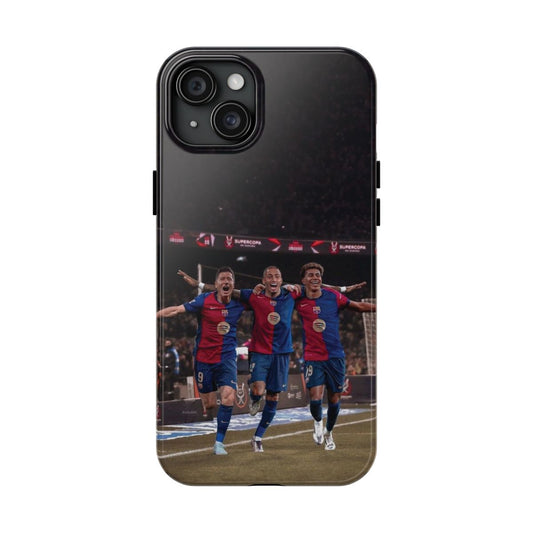 Lewandowski, Raphinha, Lamine Yamal Soccer Team Tough Phone Case - Durable Protection for Fans!