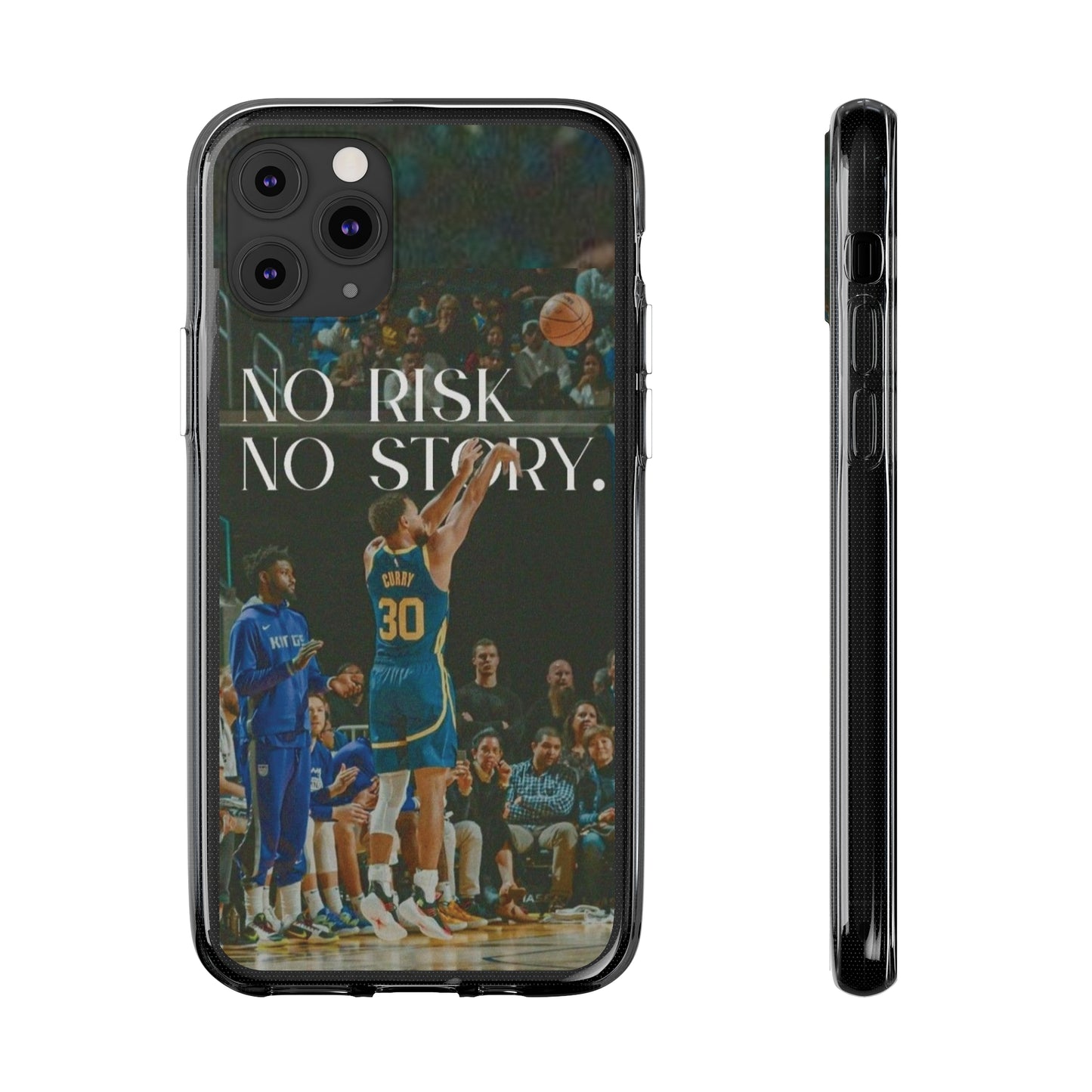 Steph Curry Motivational Soft Phone Case - No Risk, No Story for Sports Lovers