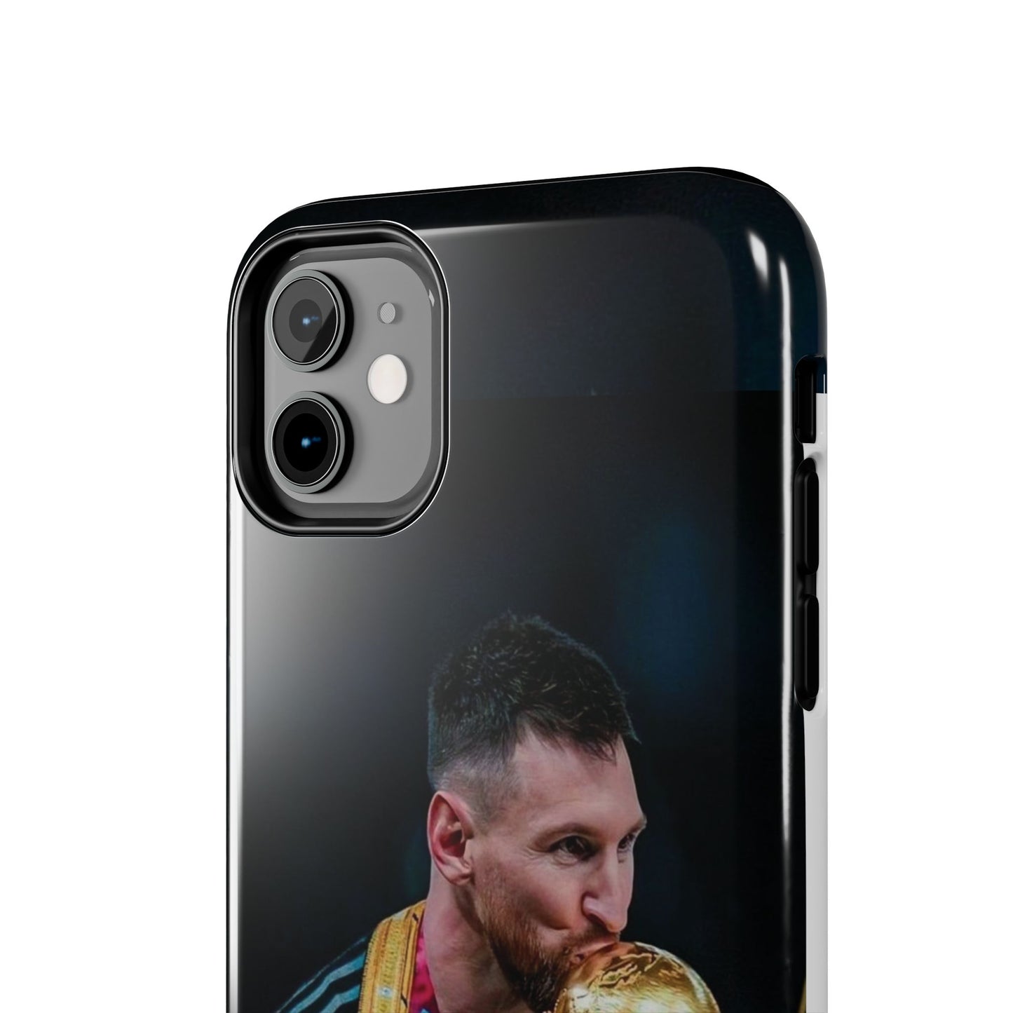 Messi World Cup Champion Tough Phone Case - Messi Trophy Design