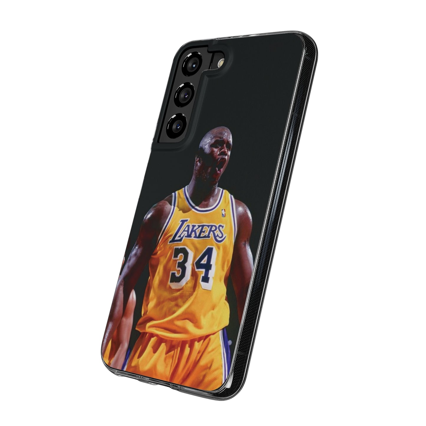 Shaq Vintage Basketball Star Soft Phone Case - Vibrant Lakers Design