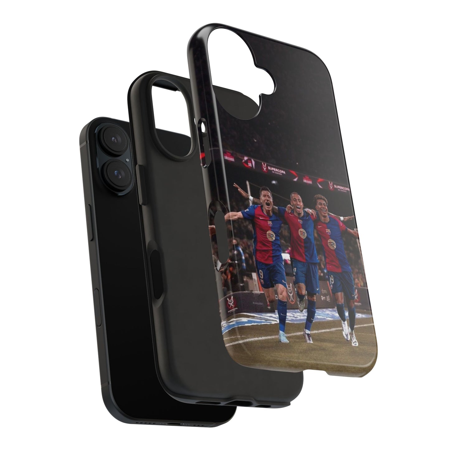 Lewandowski, Raphinha, Lamine Yamal Soccer Team Tough Phone Case - Durable Protection for Fans!