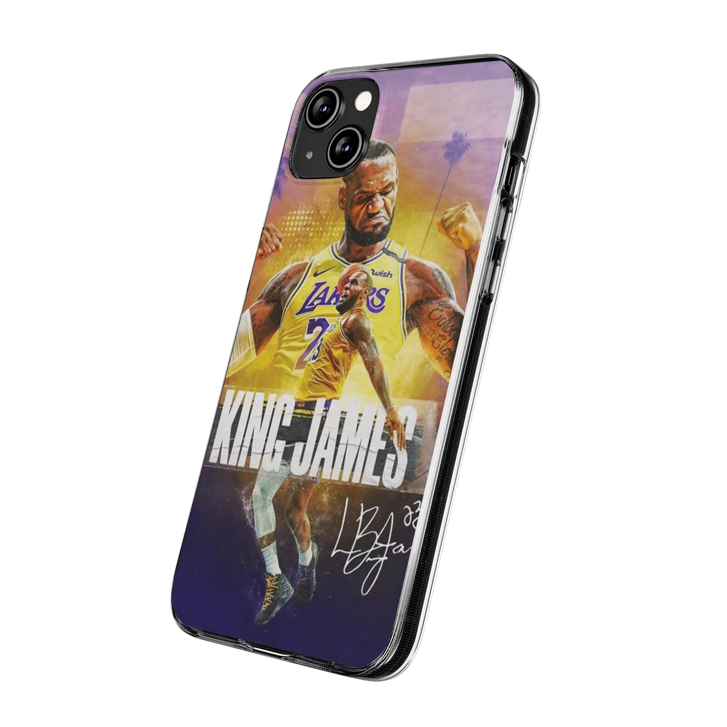 LeBron James Soft Phone Case - Sports Fan Essential for Lakers Lovers