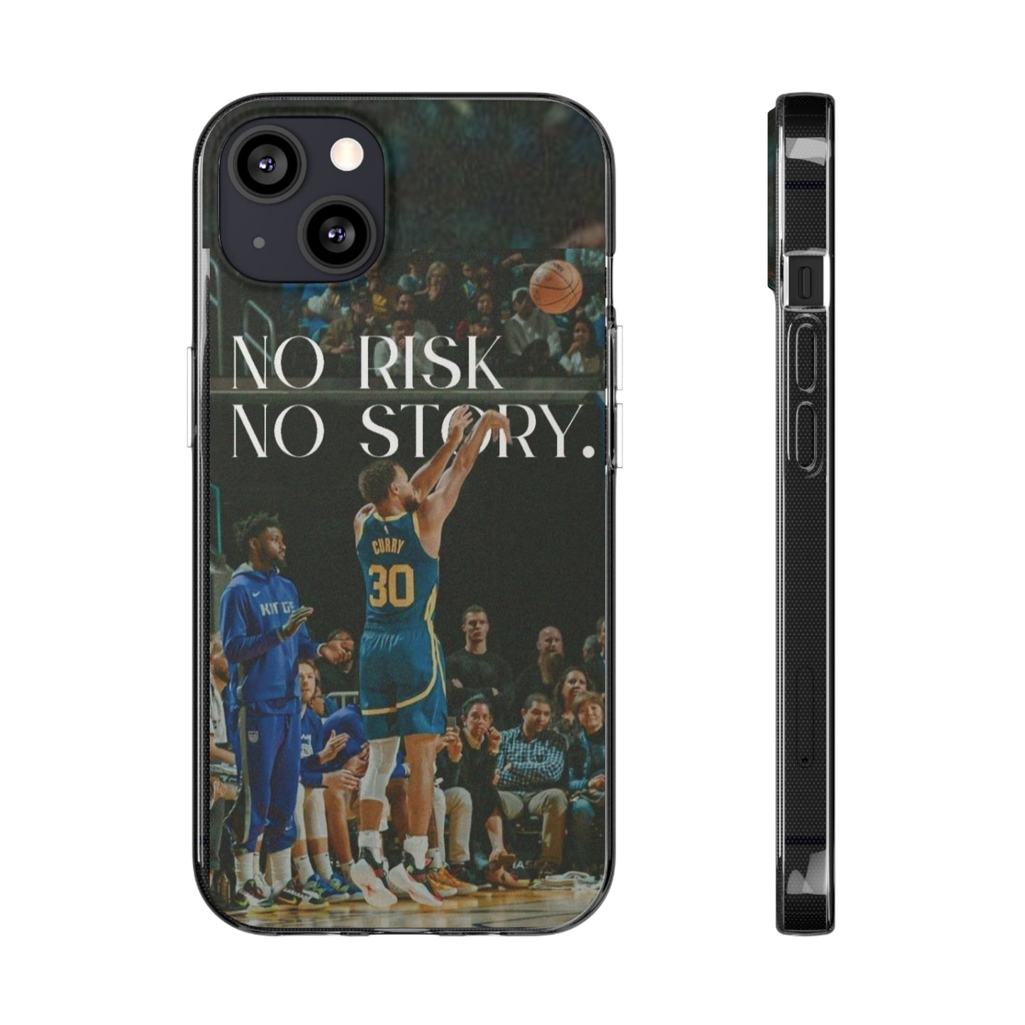 Steph Curry Motivational Soft Phone Case - No Risk, No Story for Sports Lovers