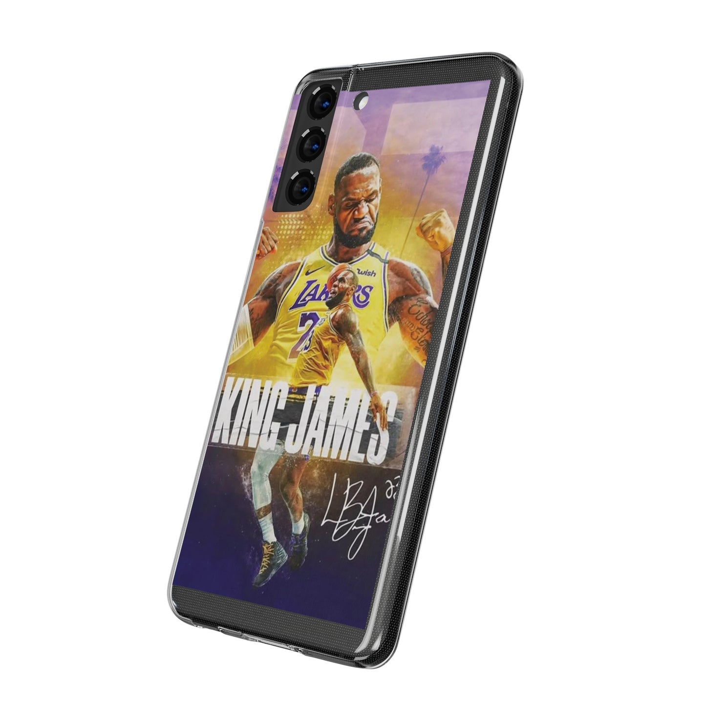 LeBron James Soft Phone Case - Sports Fan Essential for Lakers Lovers