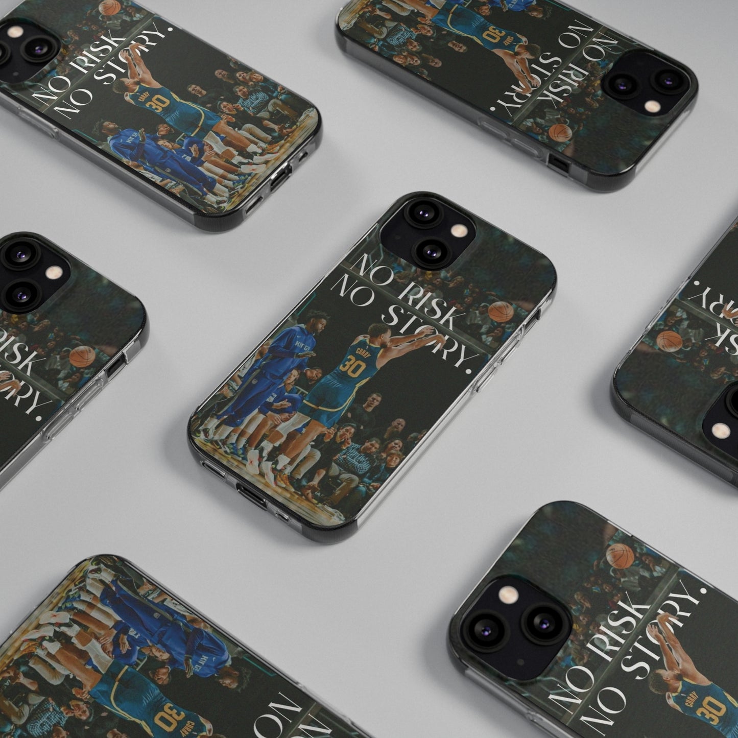 Steph Curry Motivational Soft Phone Case - No Risk, No Story for Sports Lovers