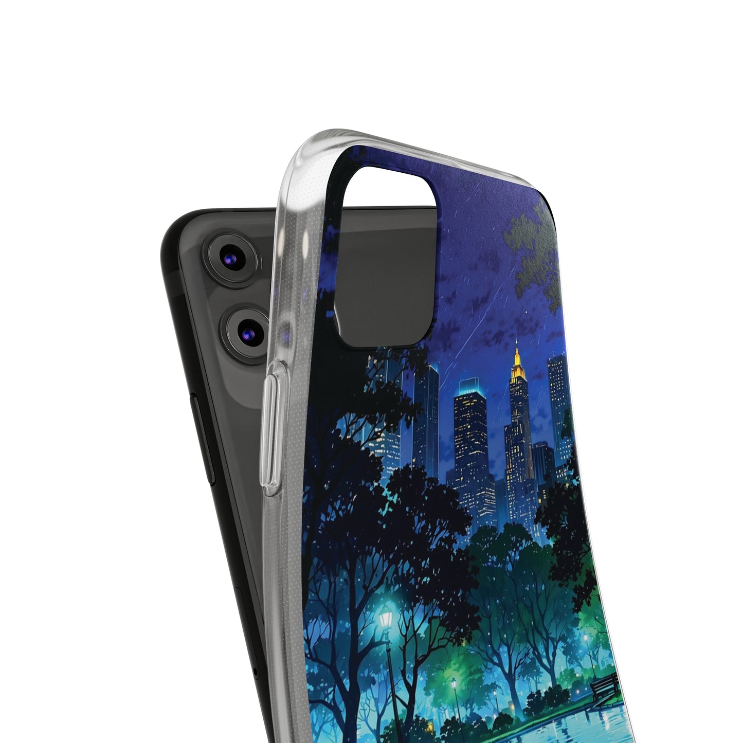 Cityscape Night Soft Phone Case - Protective Cover for Urban Lovers