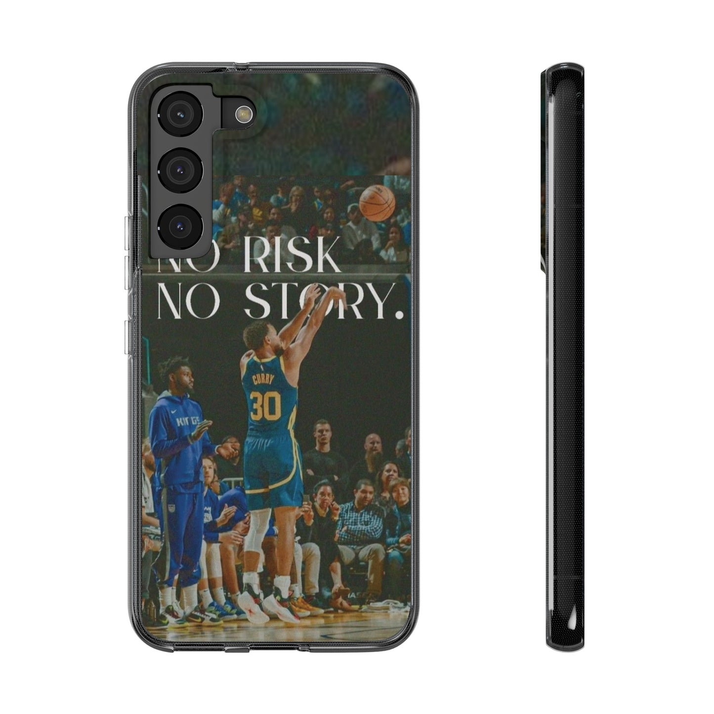 Steph Curry Motivational Soft Phone Case - No Risk, No Story for Sports Lovers