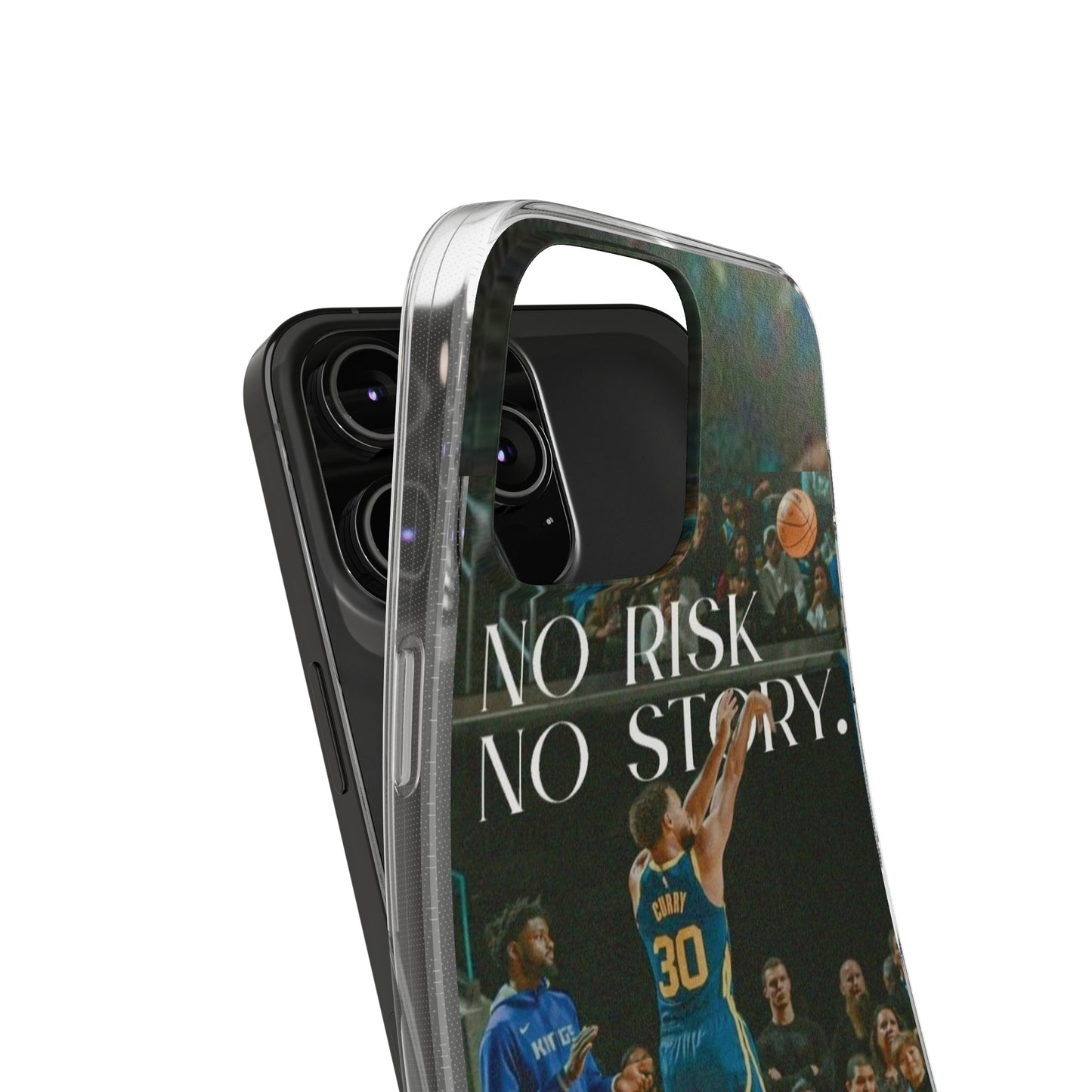 Steph Curry Motivational Soft Phone Case - No Risk, No Story for Sports Lovers