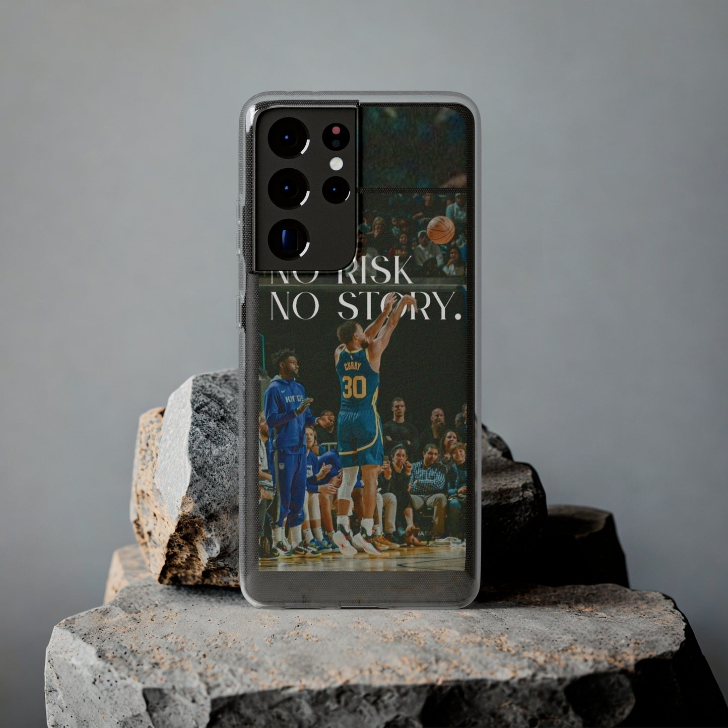 Steph Curry Motivational Soft Phone Case - No Risk, No Story for Sports Lovers
