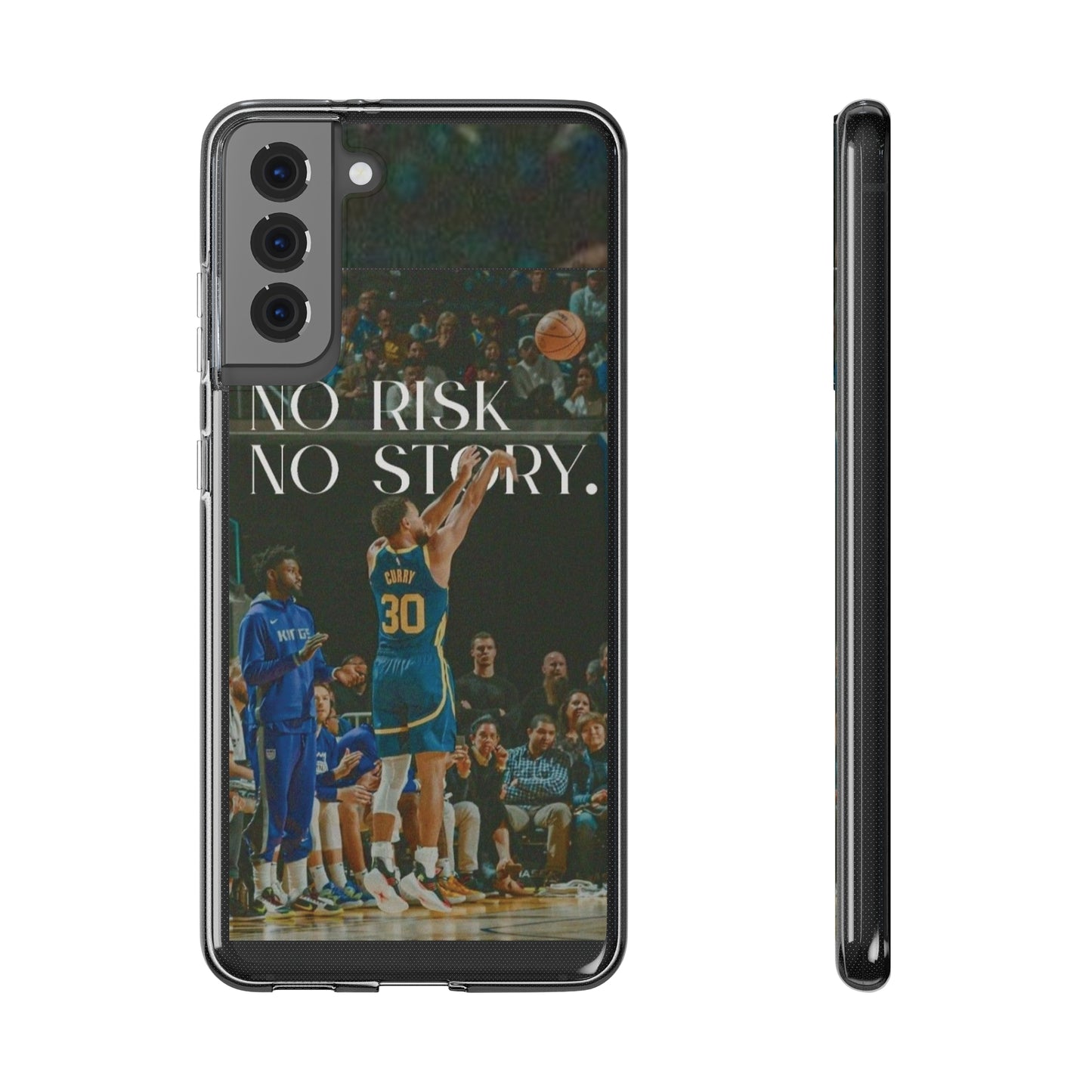 Steph Curry Motivational Soft Phone Case - No Risk, No Story for Sports Lovers