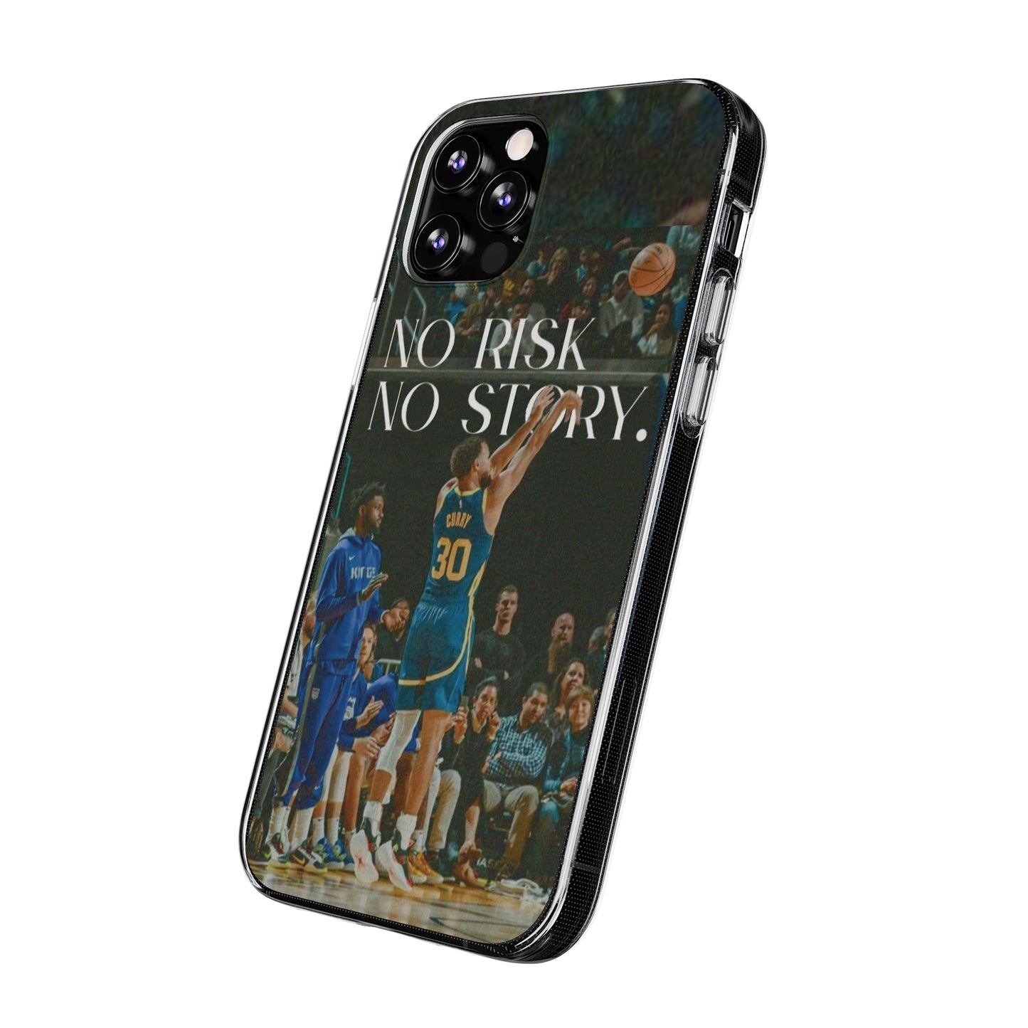 Steph Curry Motivational Soft Phone Case - No Risk, No Story for Sports Lovers